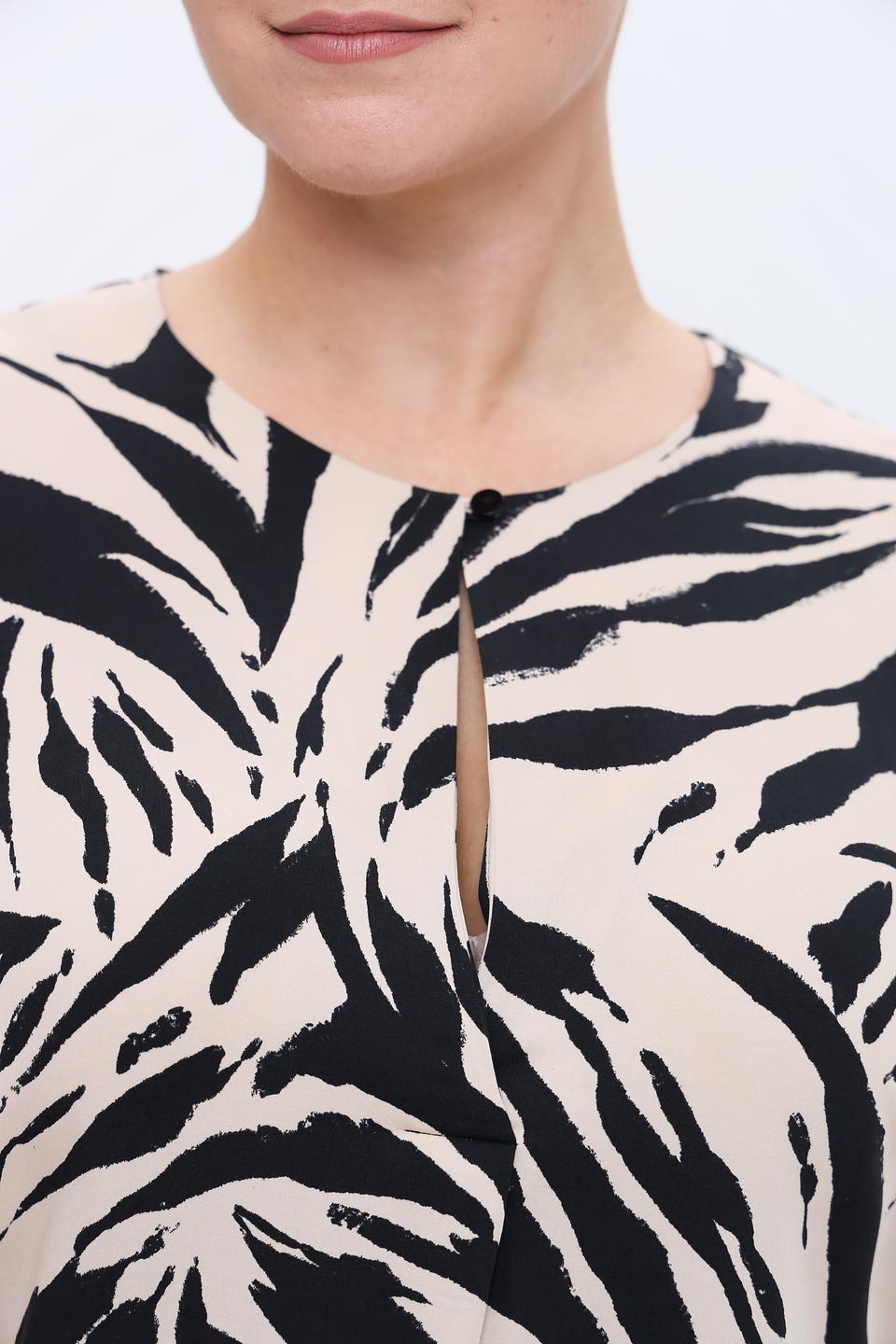 Блуза Taifun с принтом зебра