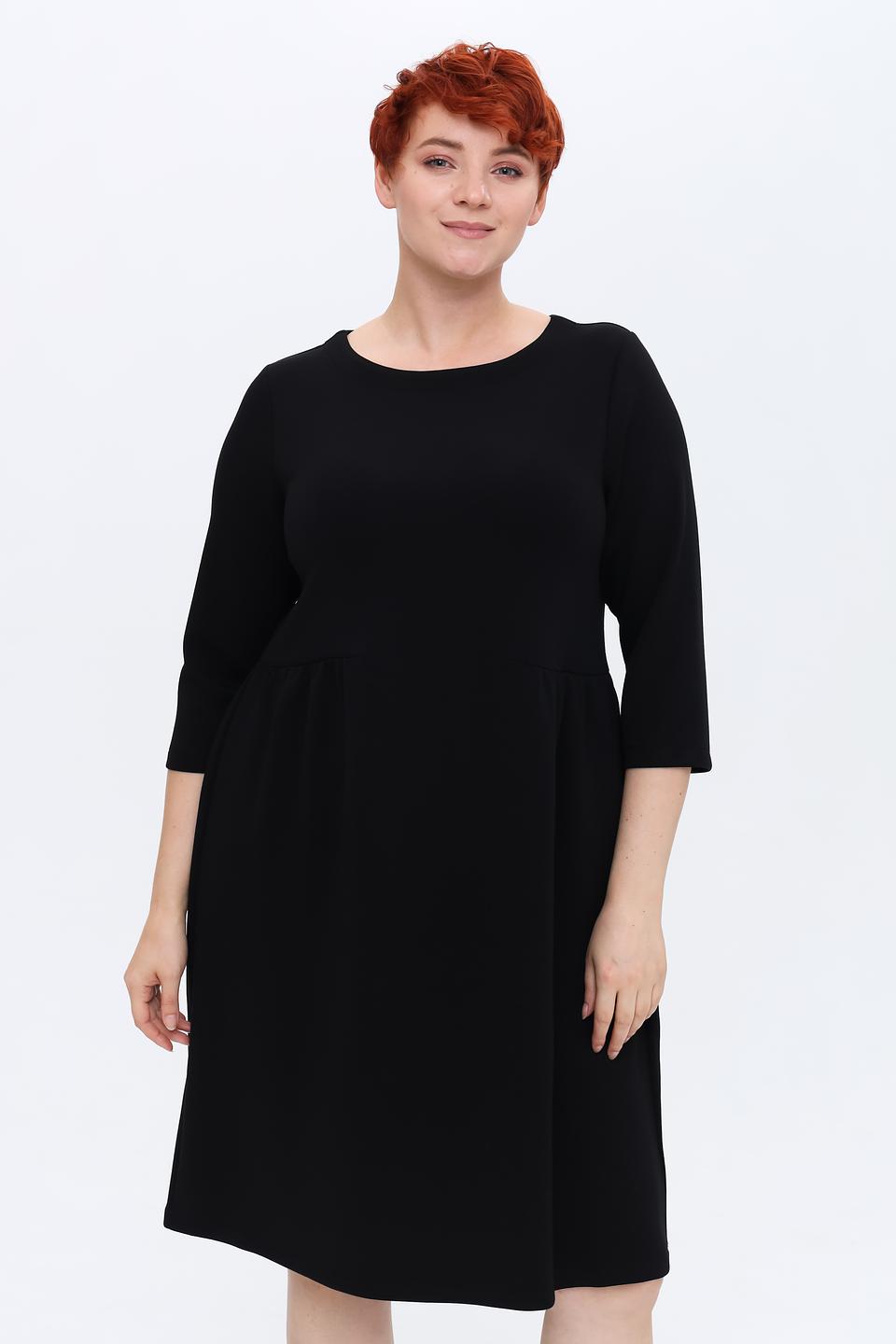 Платье Via Appia чёрное с рукавом 3/4