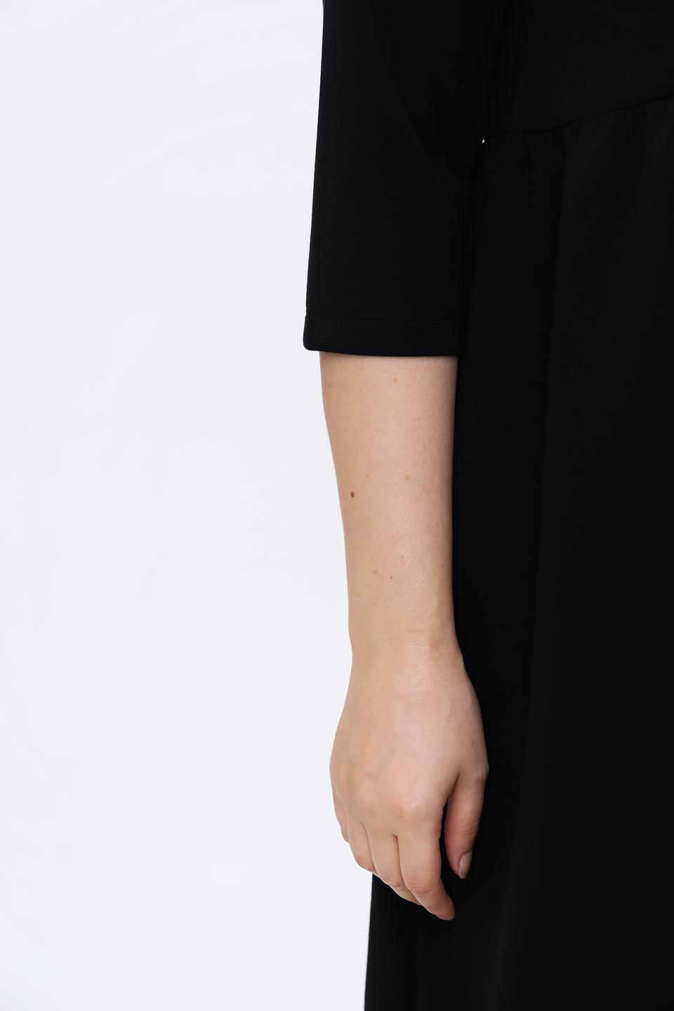 Платье Via Appia чёрное с рукавом 3/4