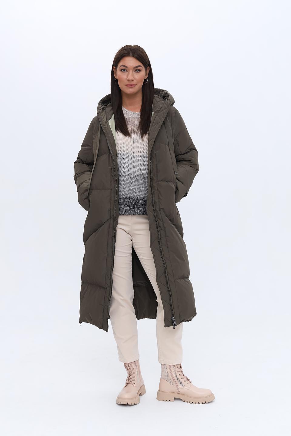 Пальто стеганое Luisa Cerano хаки