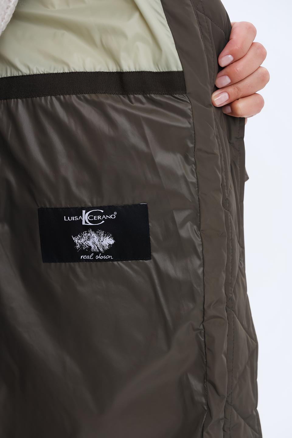 Пальто стеганое Luisa Cerano хаки