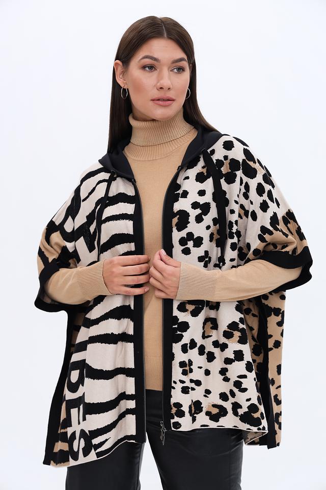 Жакет Monari с принтом зебра и леопард