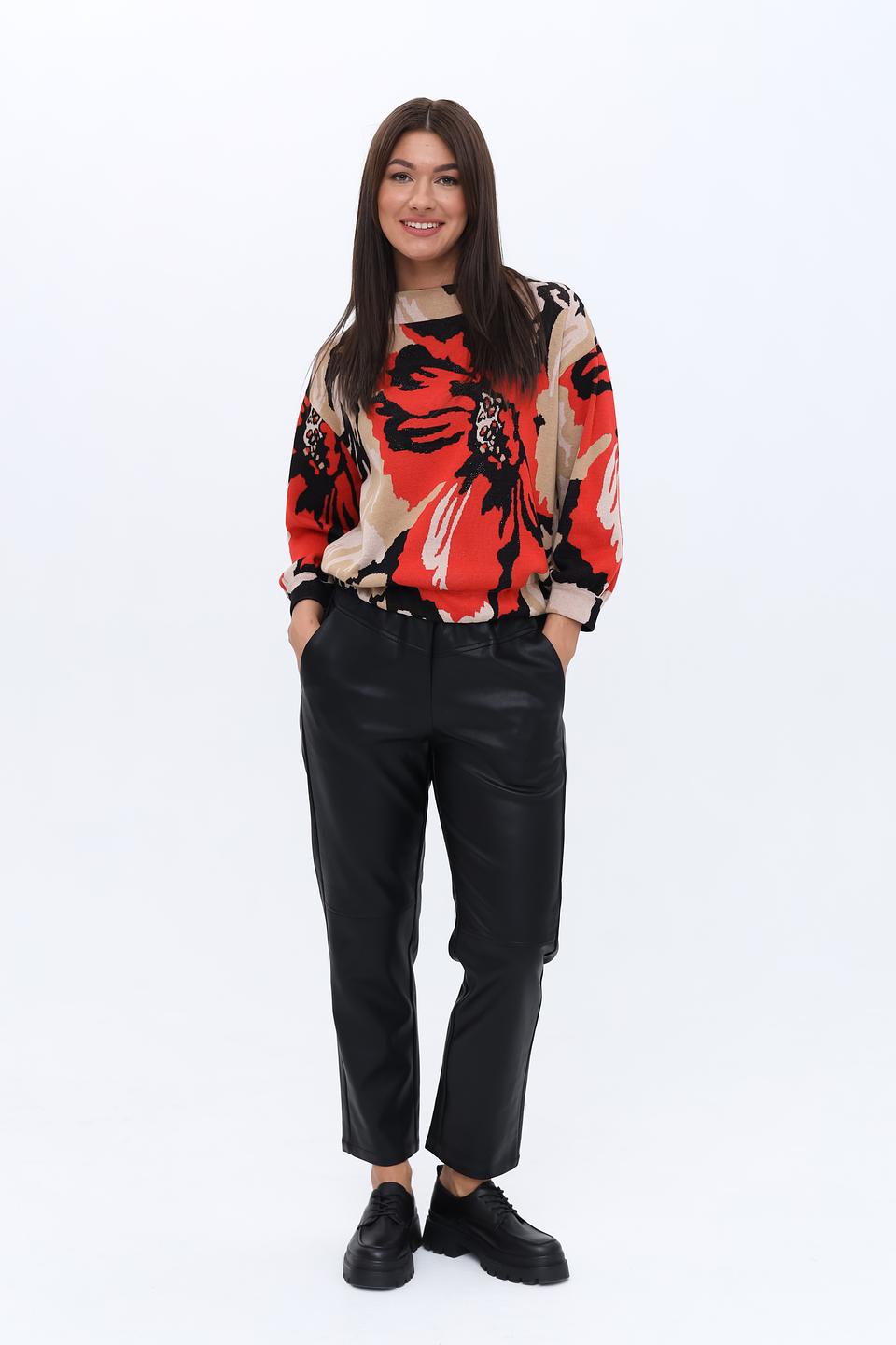 Пуловер Monari с цветочным принтом