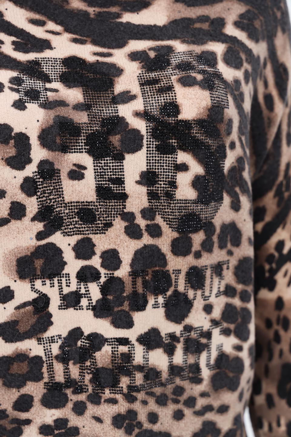 Пуловер Monari с леопардовым принтом