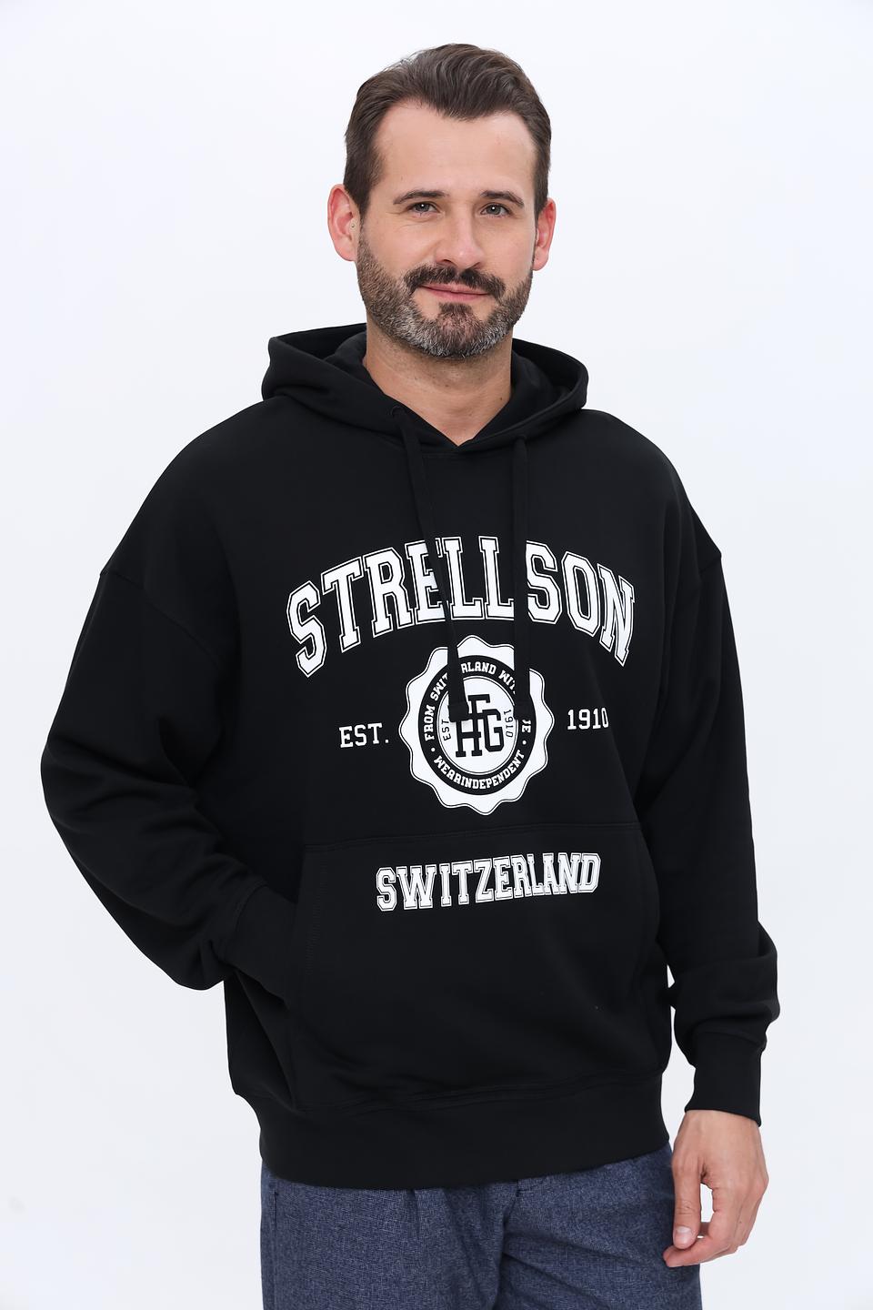 Толстовка Strellson с логотипом чёрная