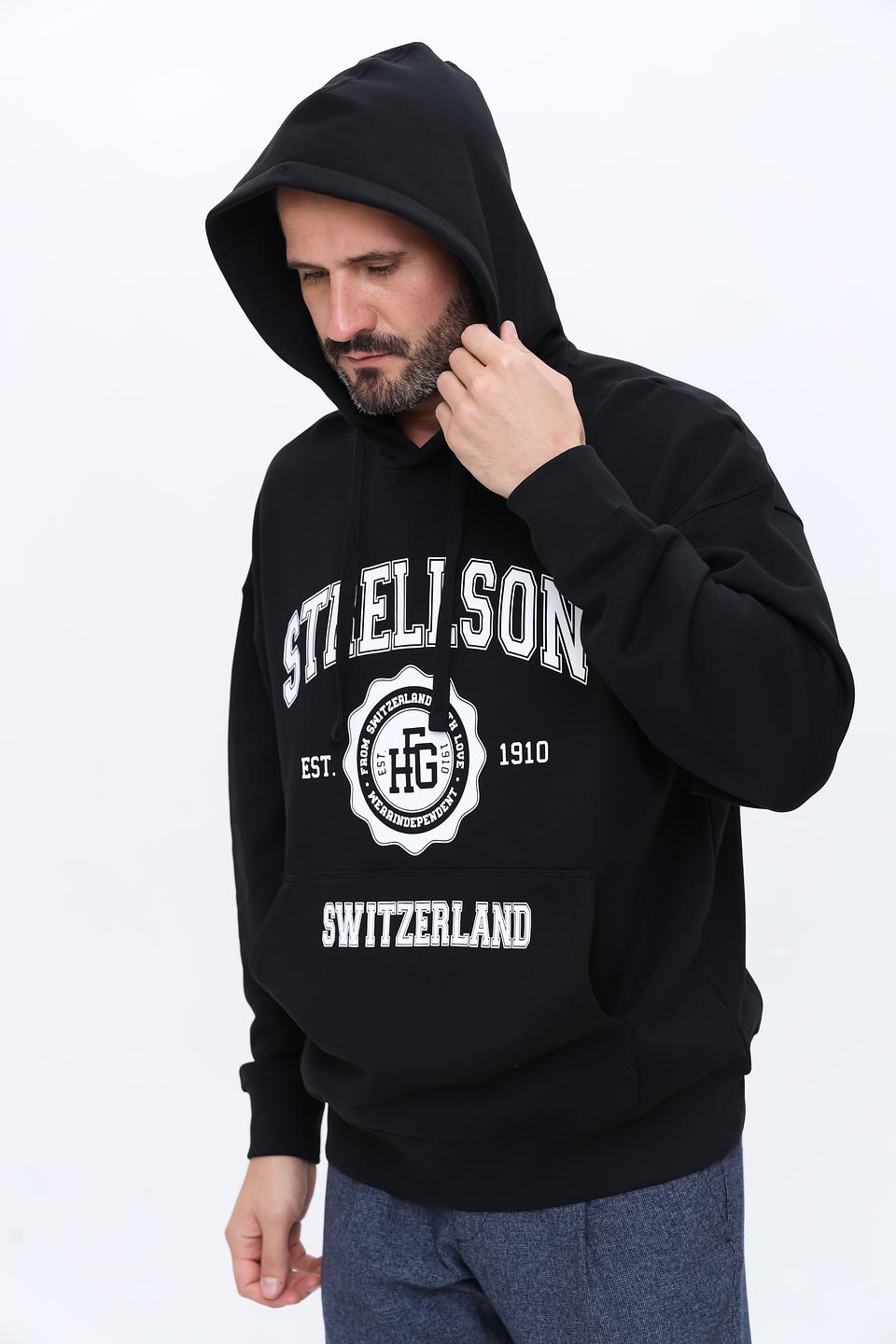 Толстовка Strellson с логотипом чёрная