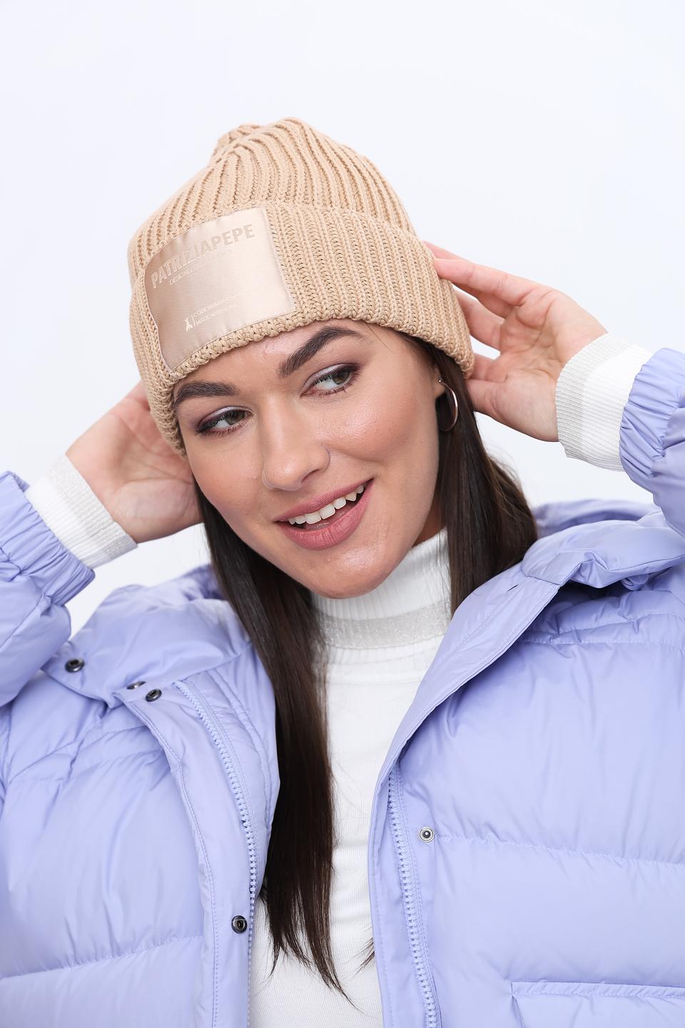 Шапка Patrizia Pepe бежевая