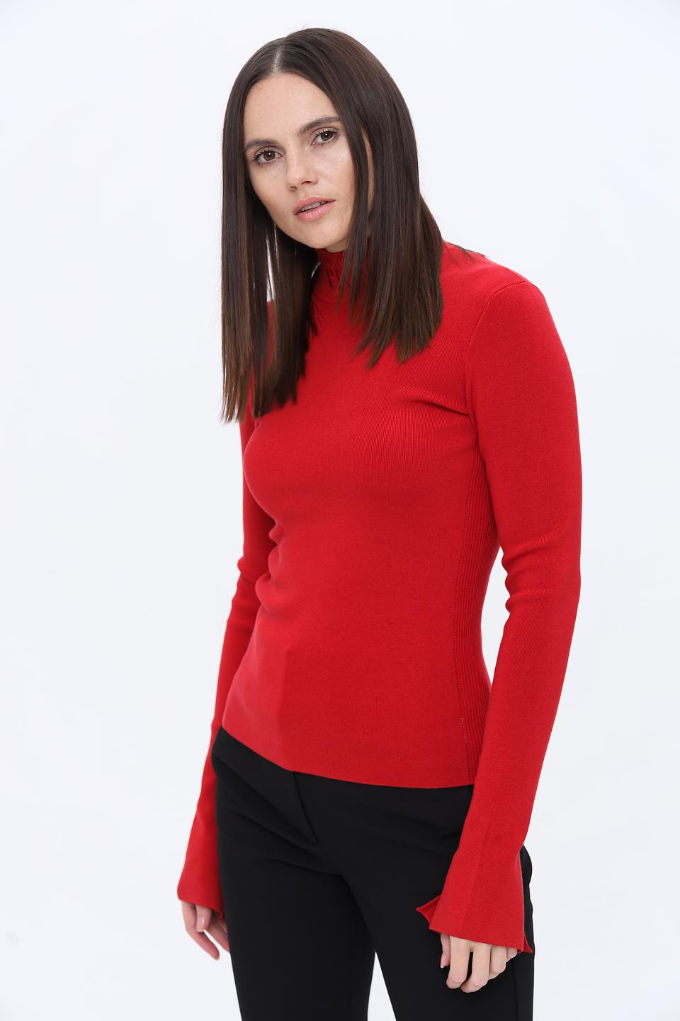 Джемпер Patrizia Pepe красный с разрезами