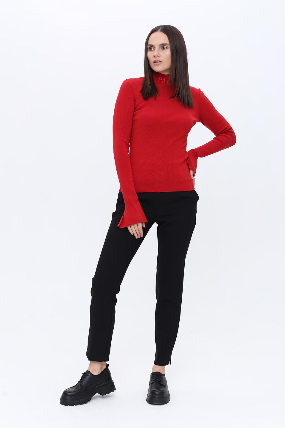 Джемпер Patrizia Pepe красный с разрезами