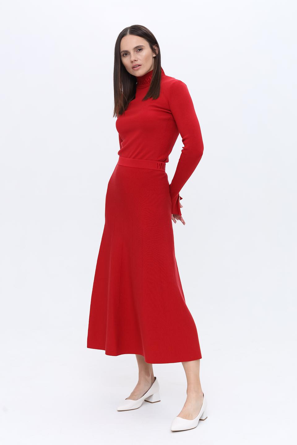 Джемпер Patrizia Pepe красный с разрезами