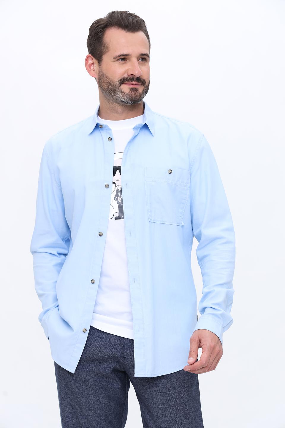 Рубашка дл Tom Tailor голубая