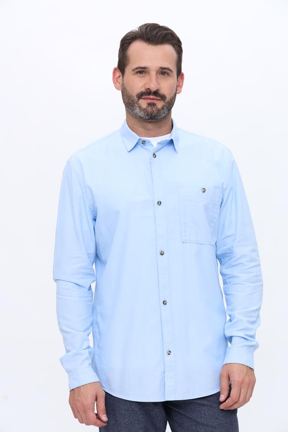 Рубашка дл Tom Tailor голубая