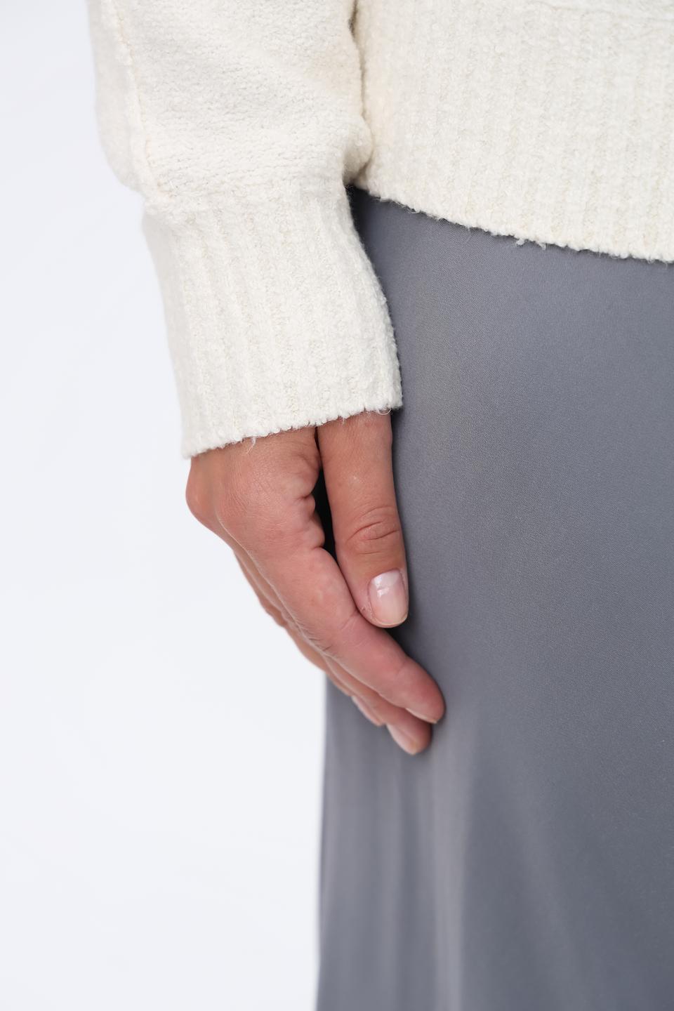 Пуловер Tom Tailor с высоким горлом кремовый