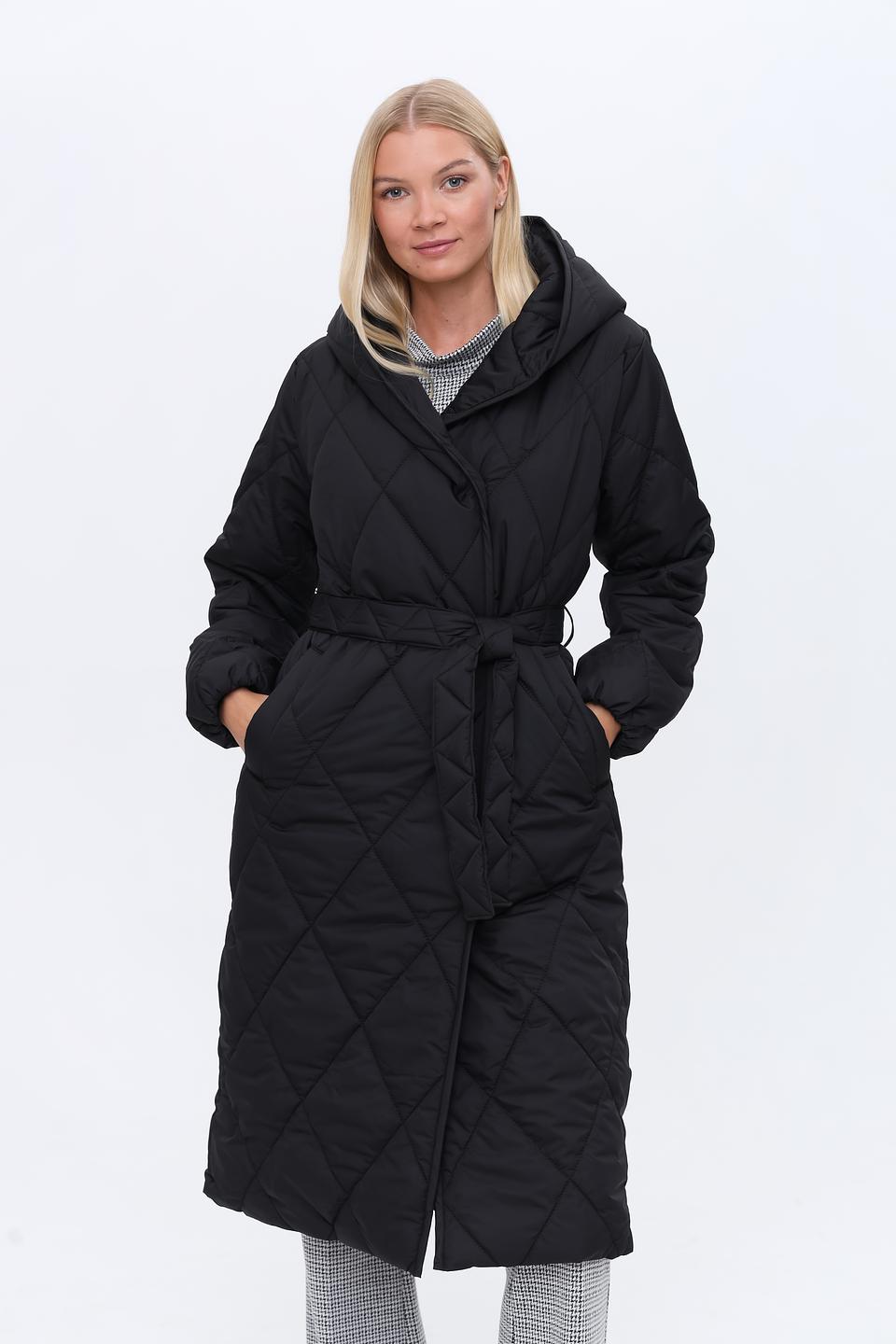Пальто More and More стеганое чёрное