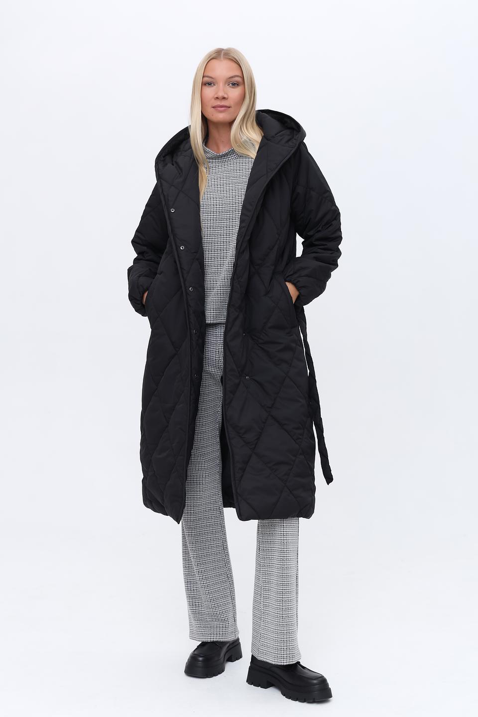 Пальто More and More стеганое чёрное