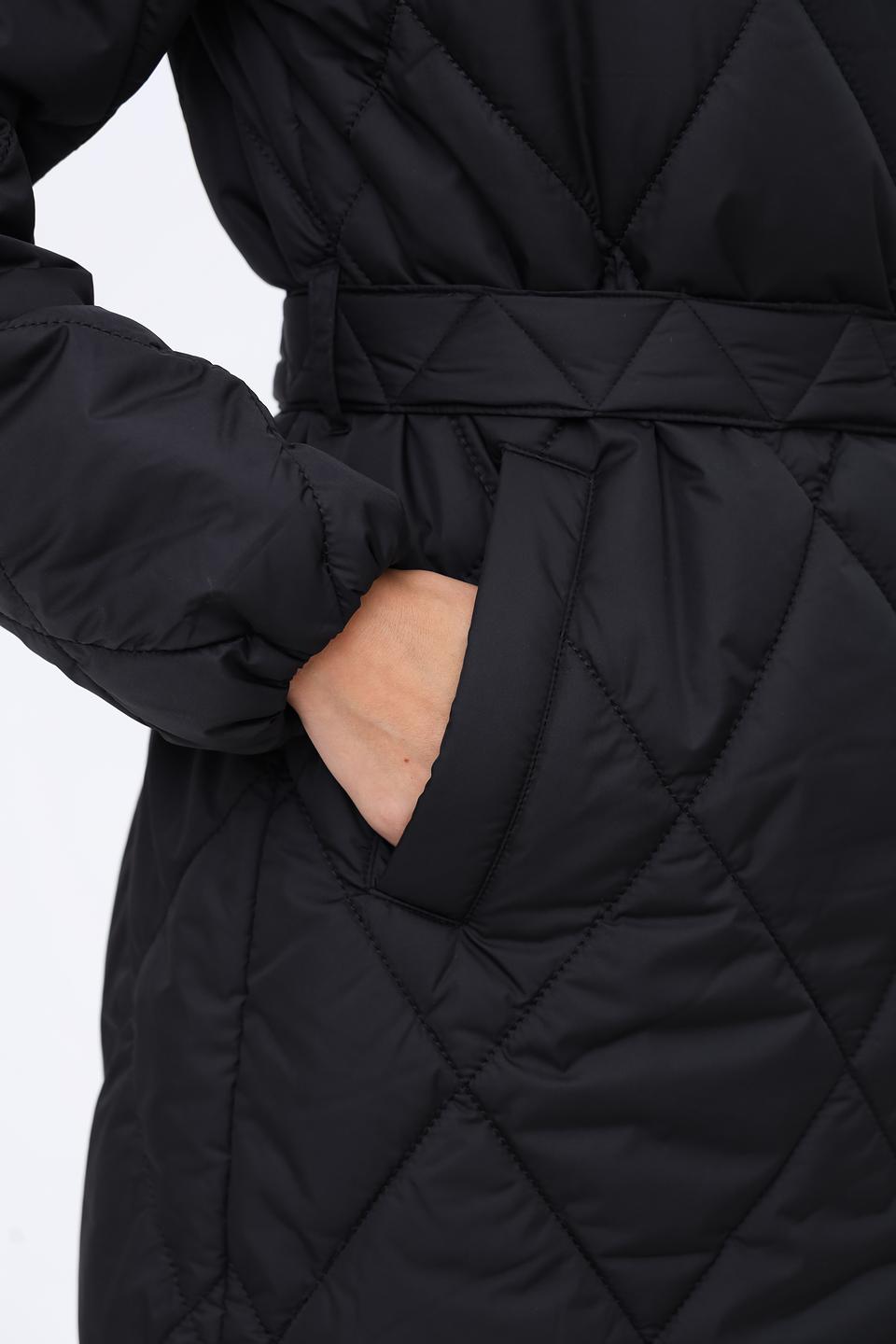 Пальто More and More стеганое чёрное