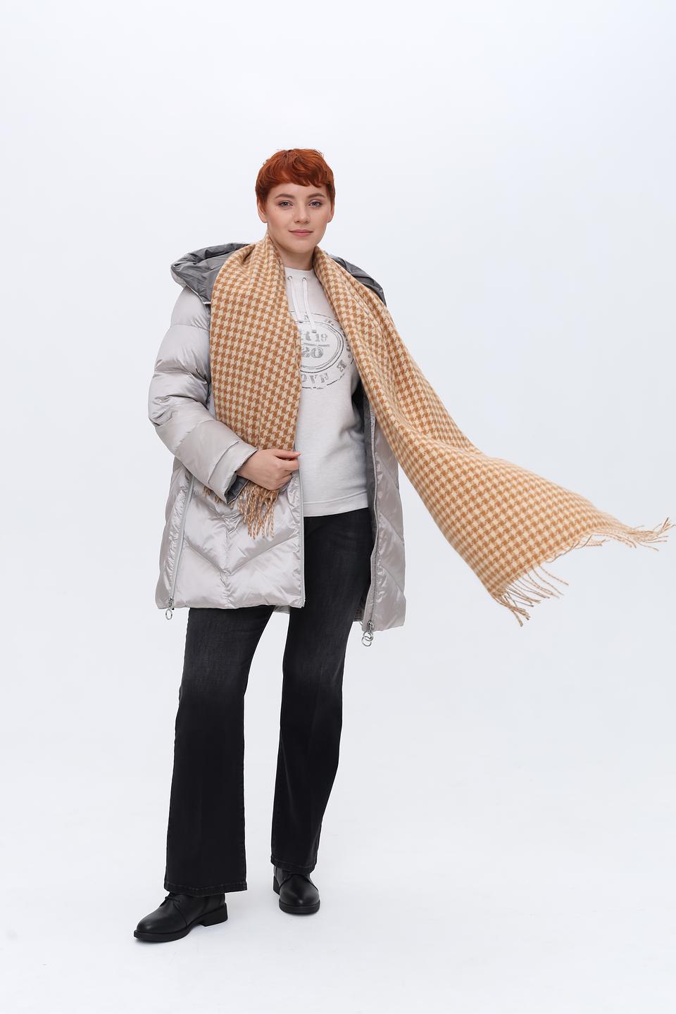 Шарф Penny Black в клетку бежевый