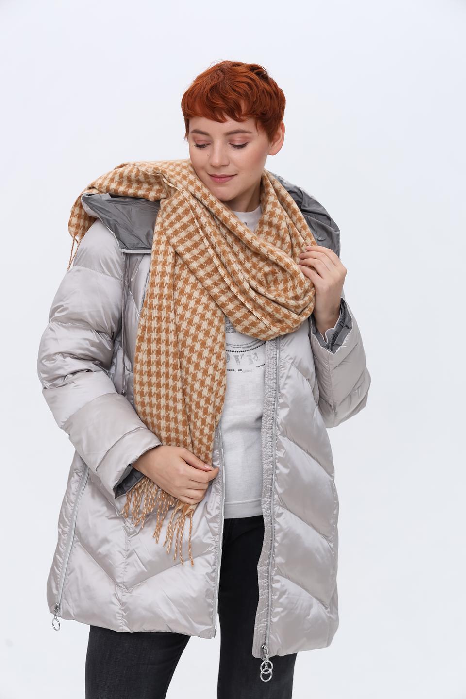 Шарф Penny Black в клетку бежевый