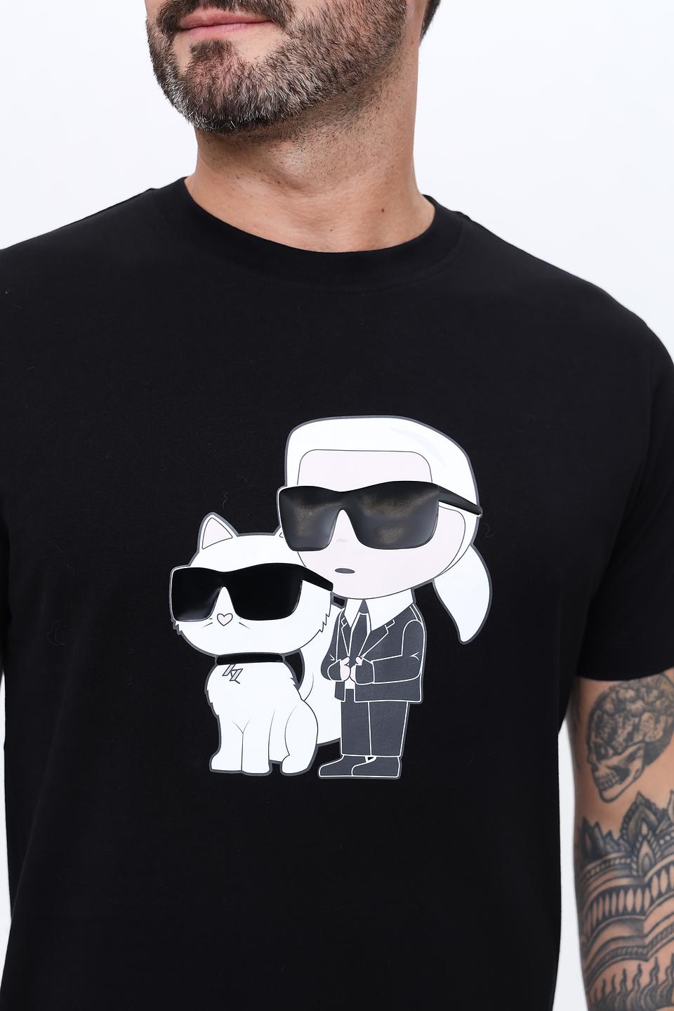 Футболка Karl Lagerfeld с принтом чёрный