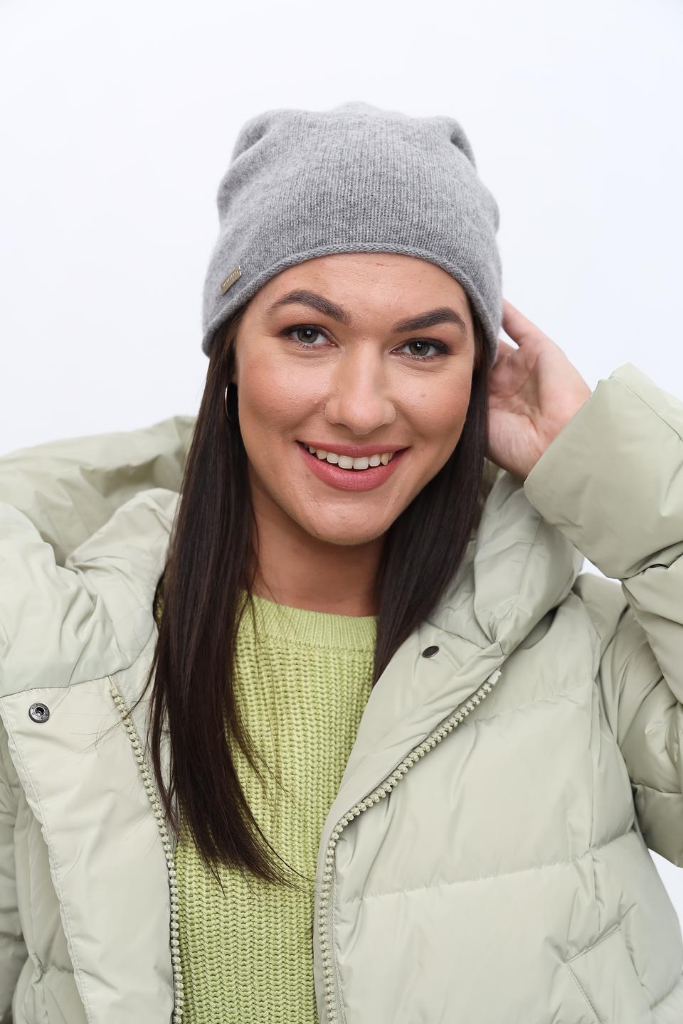 Шапка Seeberger серый меланж