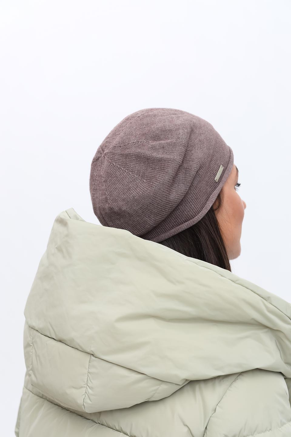 Шапка Seeberger вязаная серая