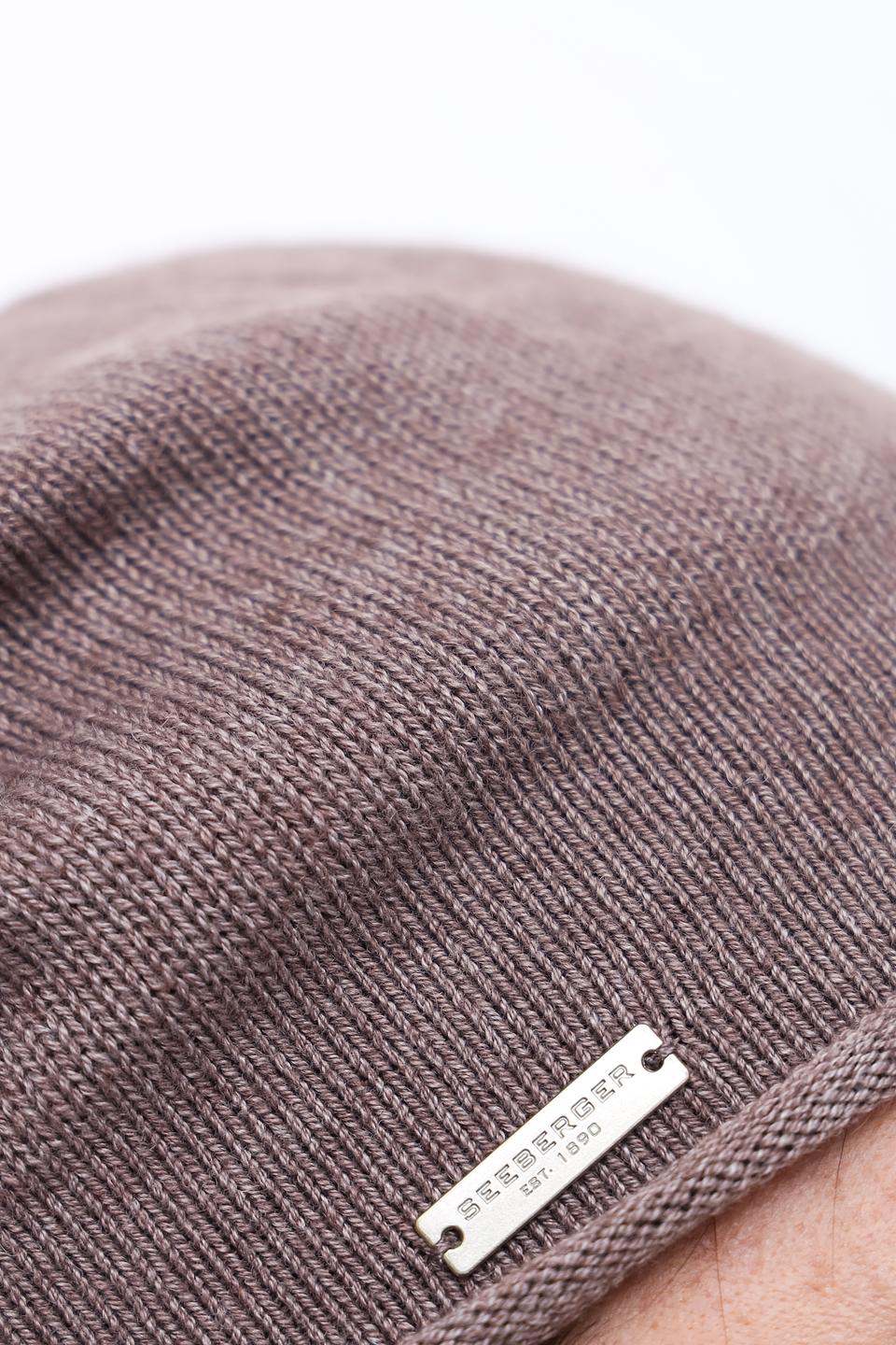 Шапка Seeberger вязаная серая