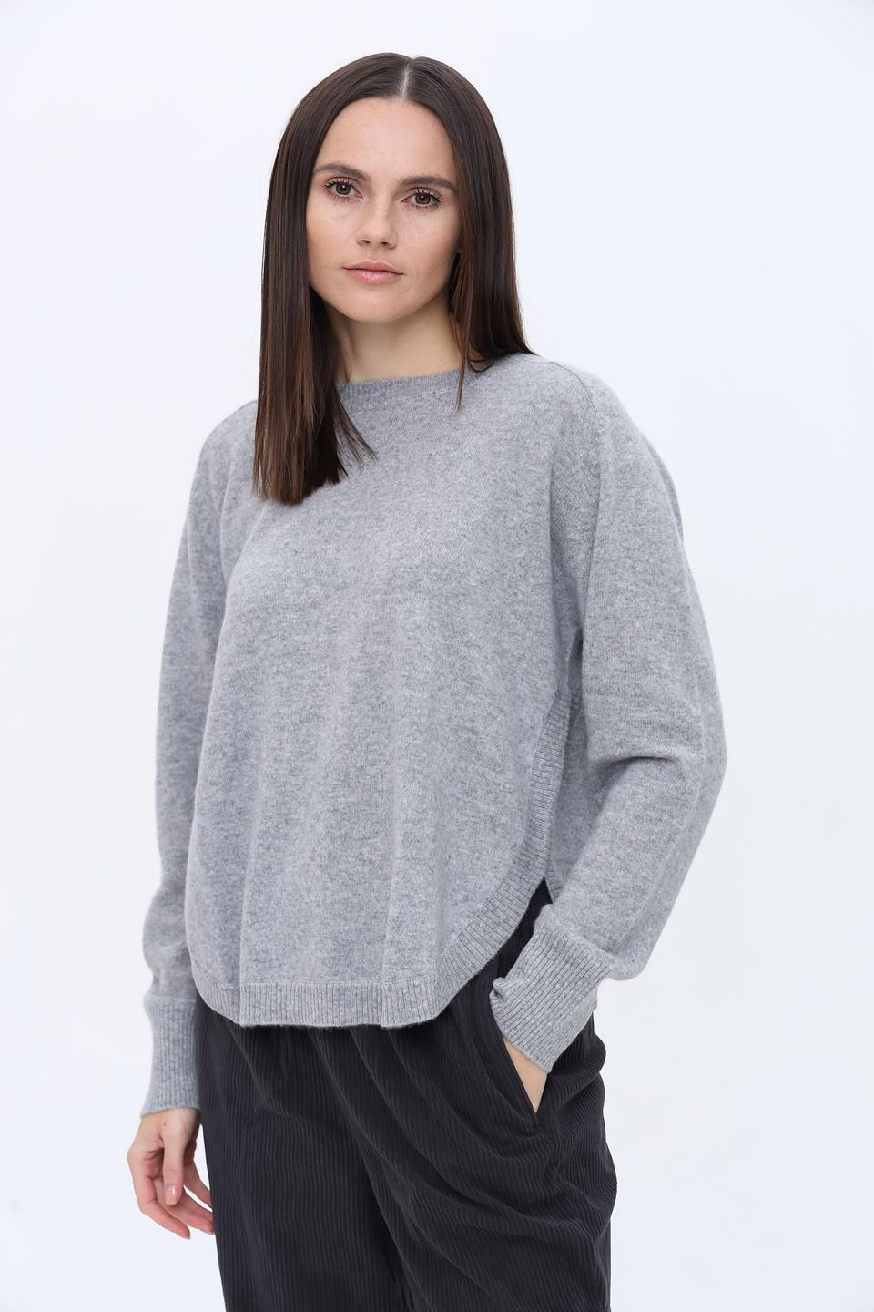Пуловер Repeat кашемир серый