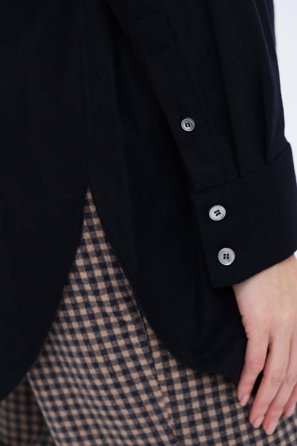 Рубашка Seidensticker чёрная оверсайз