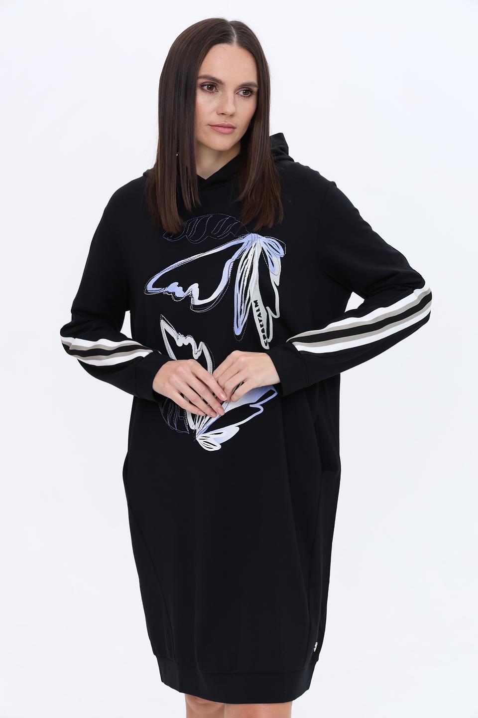 Платье Sportalm с принтом чёрное