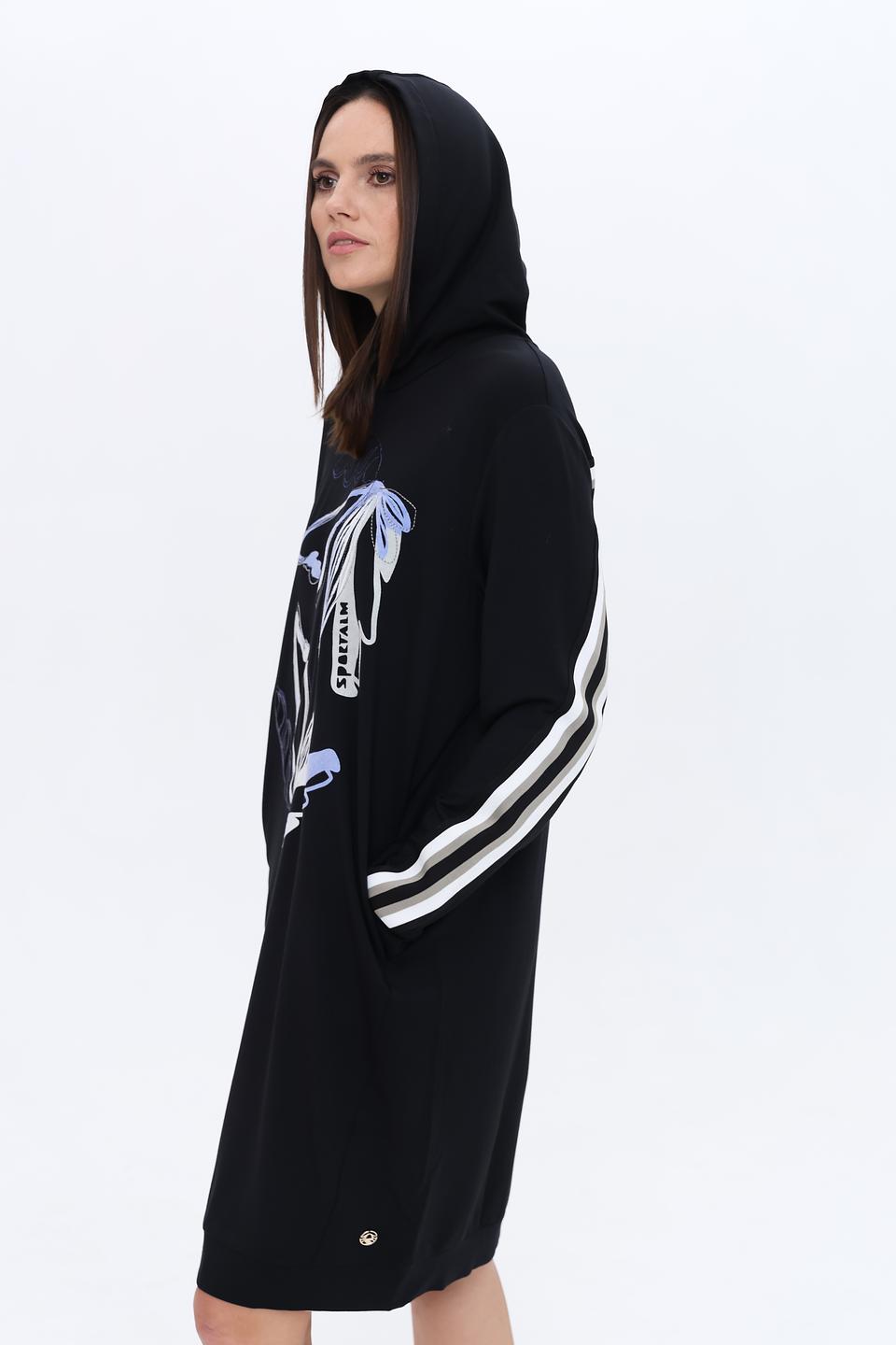 Платье Sportalm с принтом чёрное