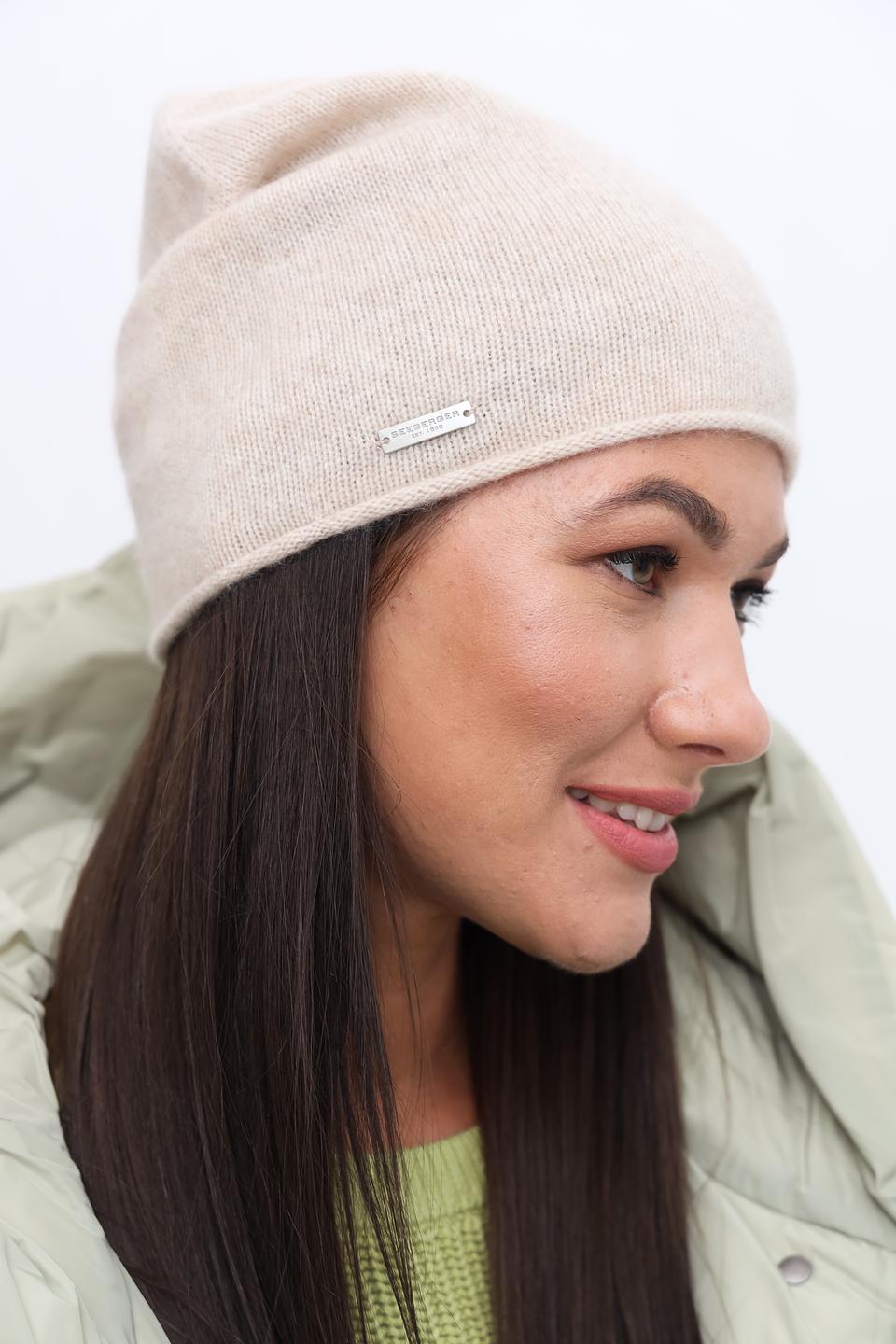 Шапка Seeberger кашемир бежевая