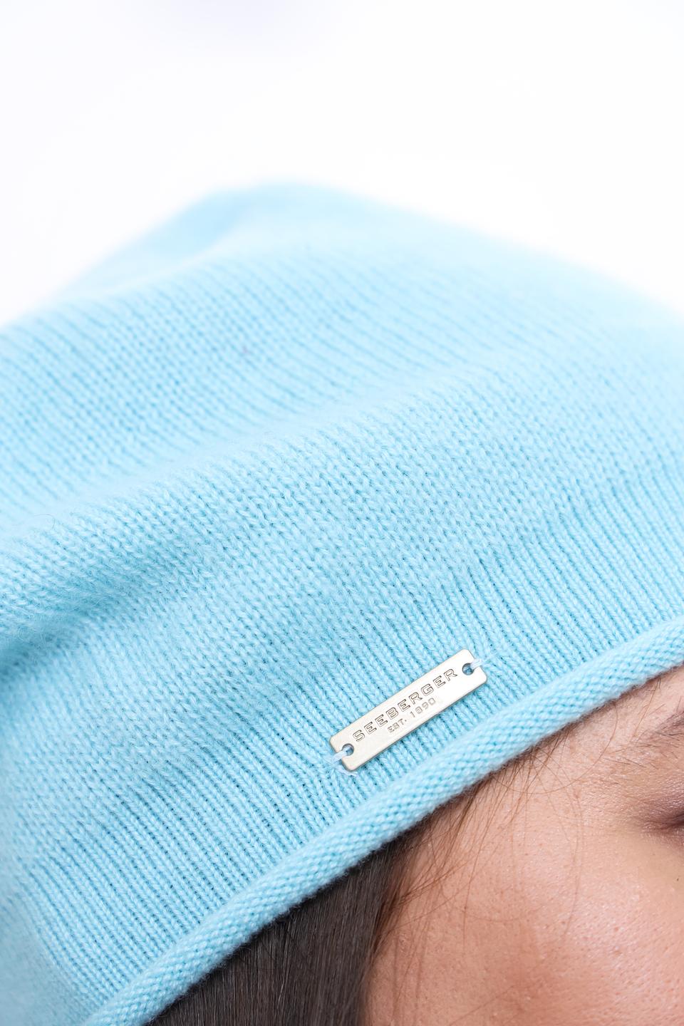 Шапка Seeberger кашемир голубой