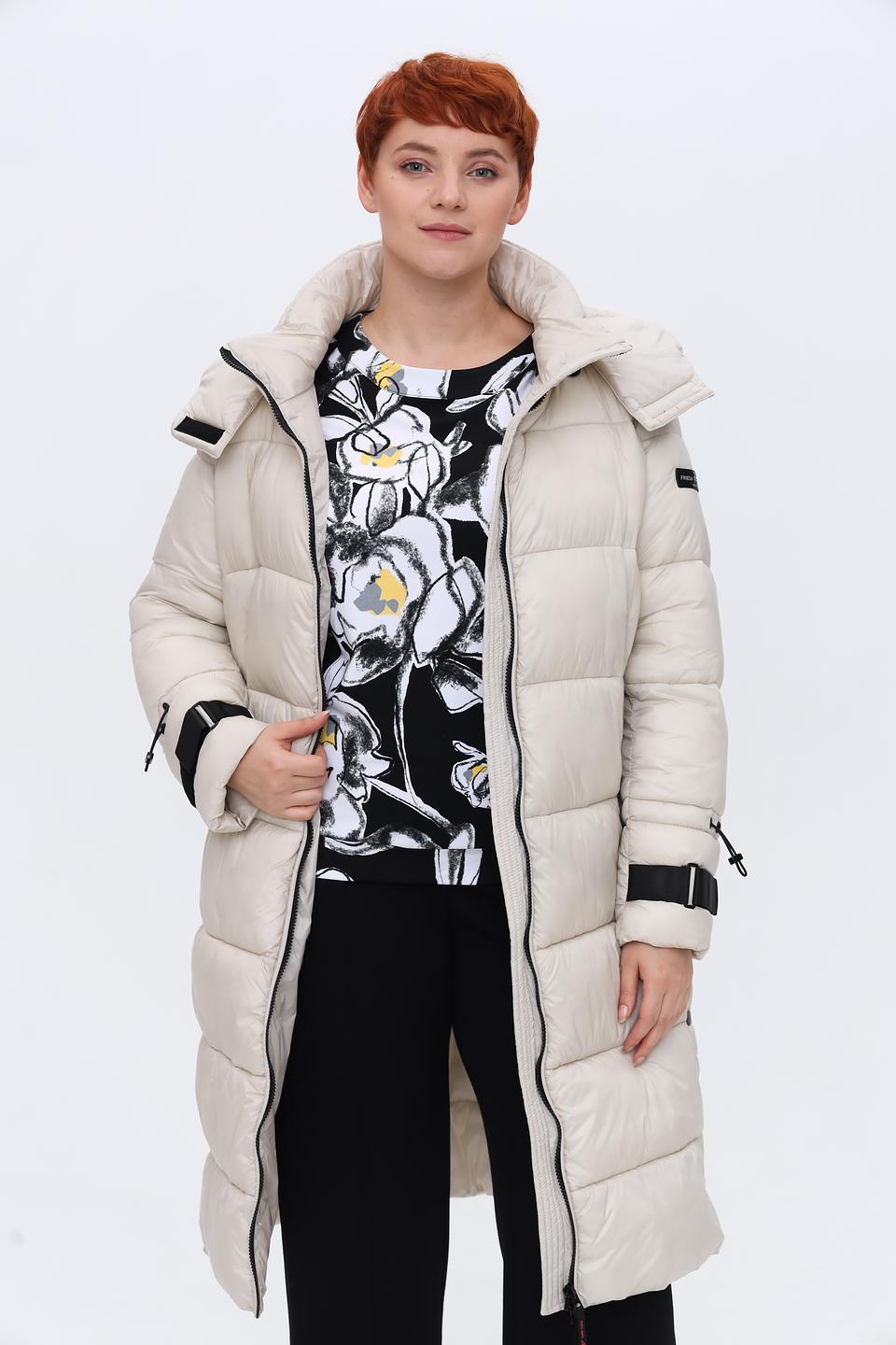 Пальто Frieda and Freddies стеганое бежевое