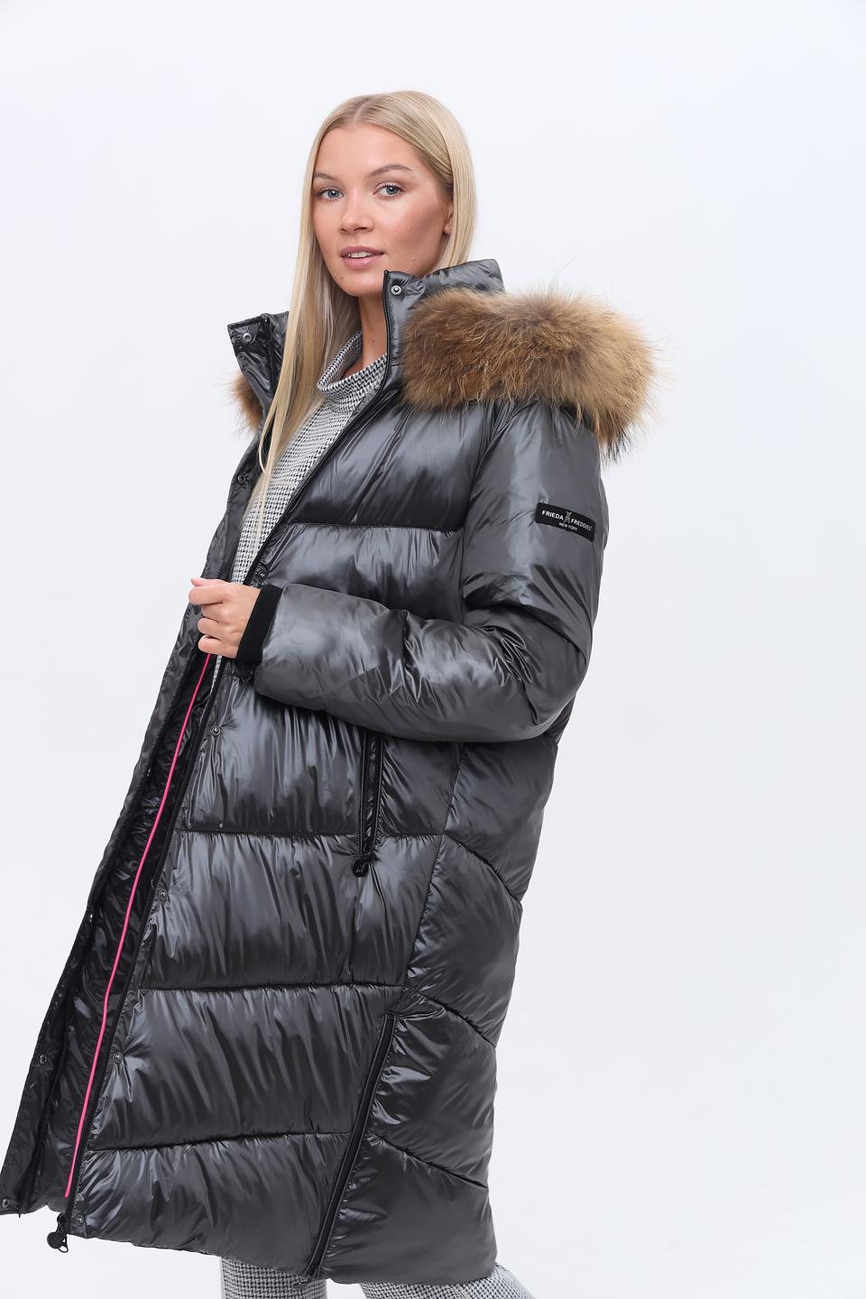 Пальто Frieda and Freddies стеганое чёрное