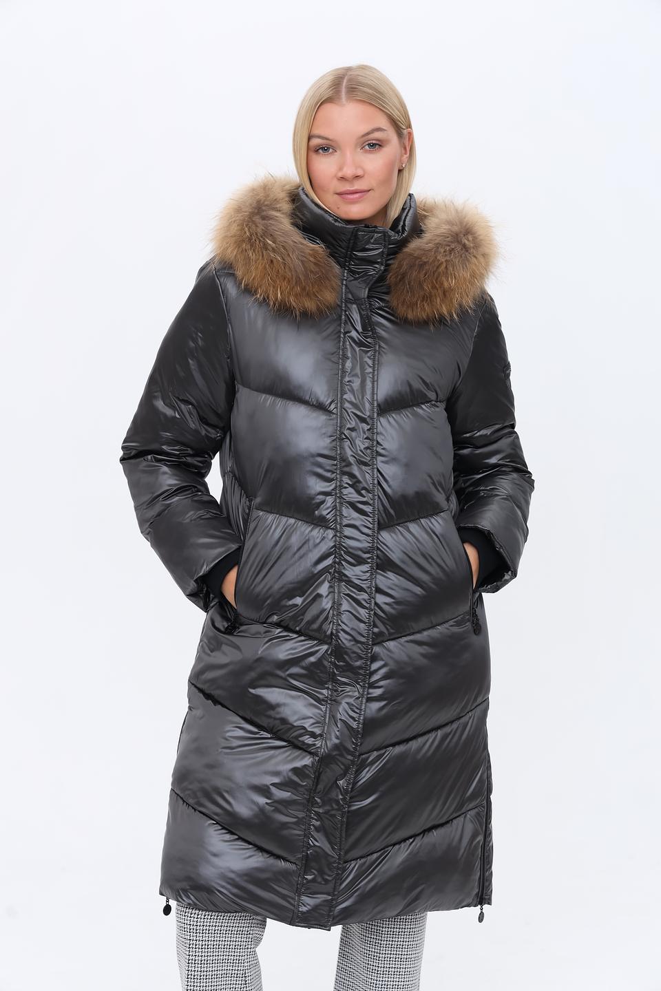 Пальто Frieda and Freddies стеганое чёрное