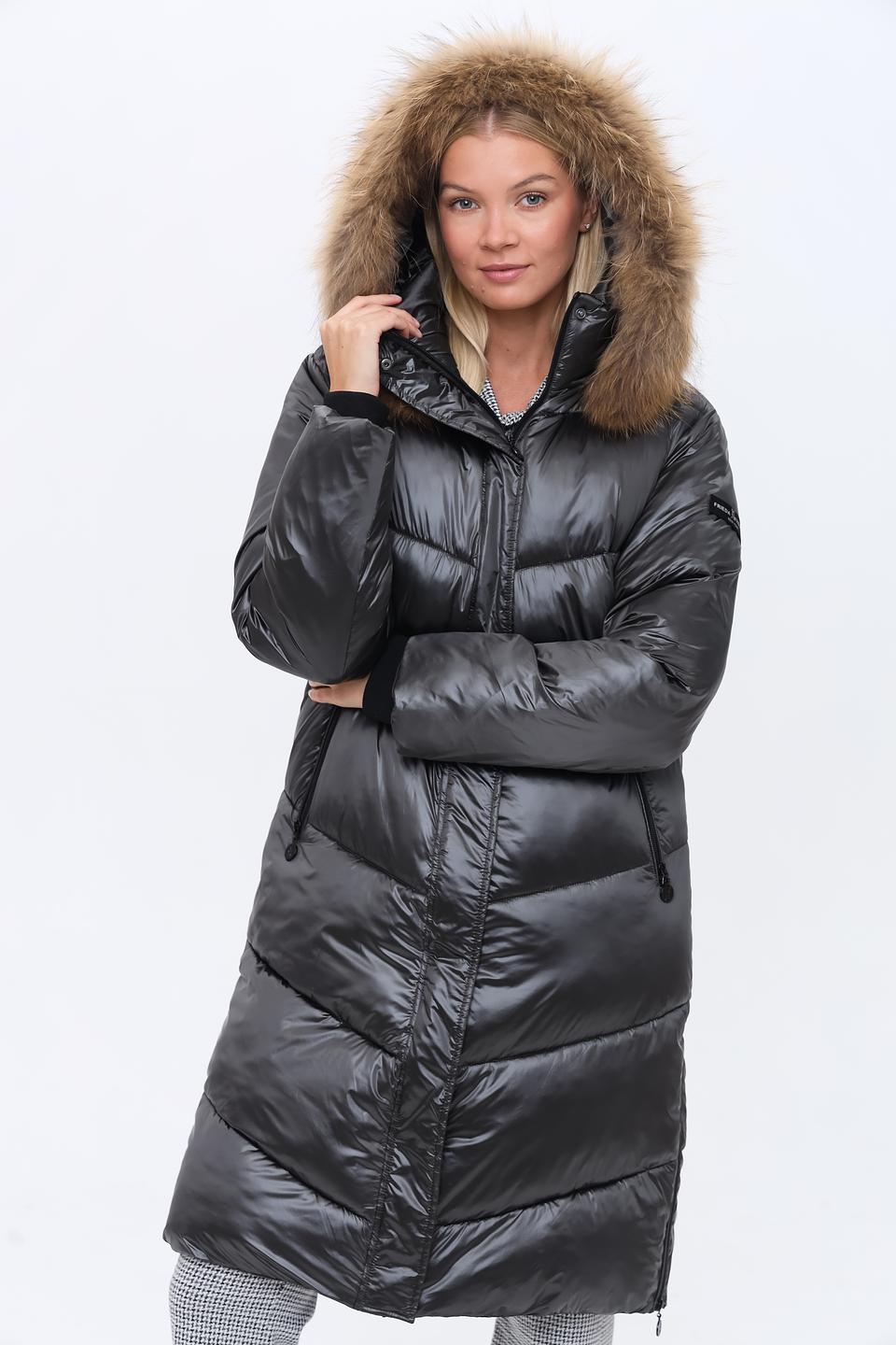 Пальто Frieda and Freddies стеганое чёрное