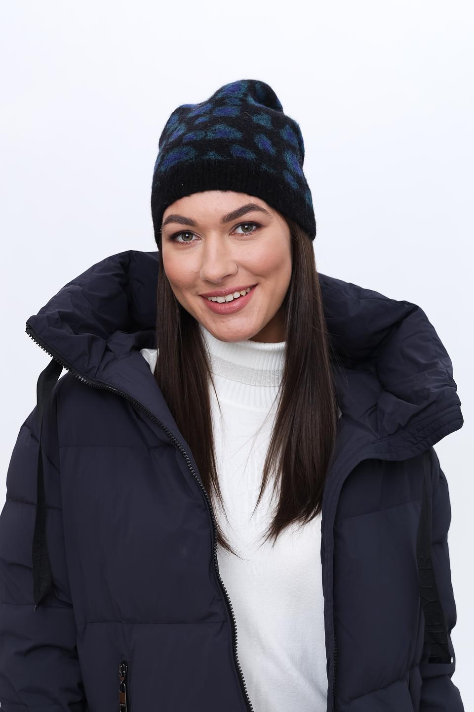 Шапка Seeberger с леопардовым принтом