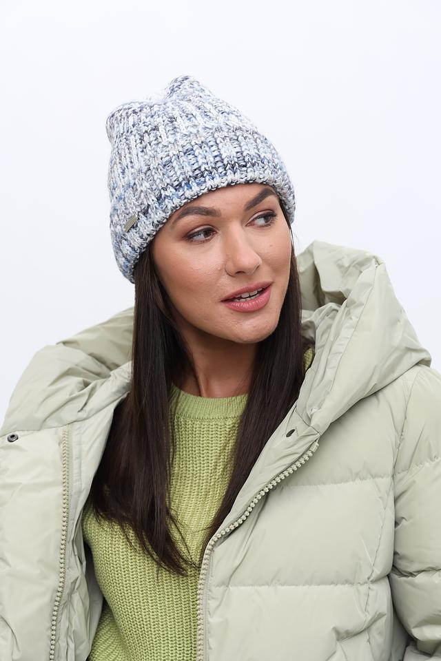 Шапка Seeberger меланж с помпоном