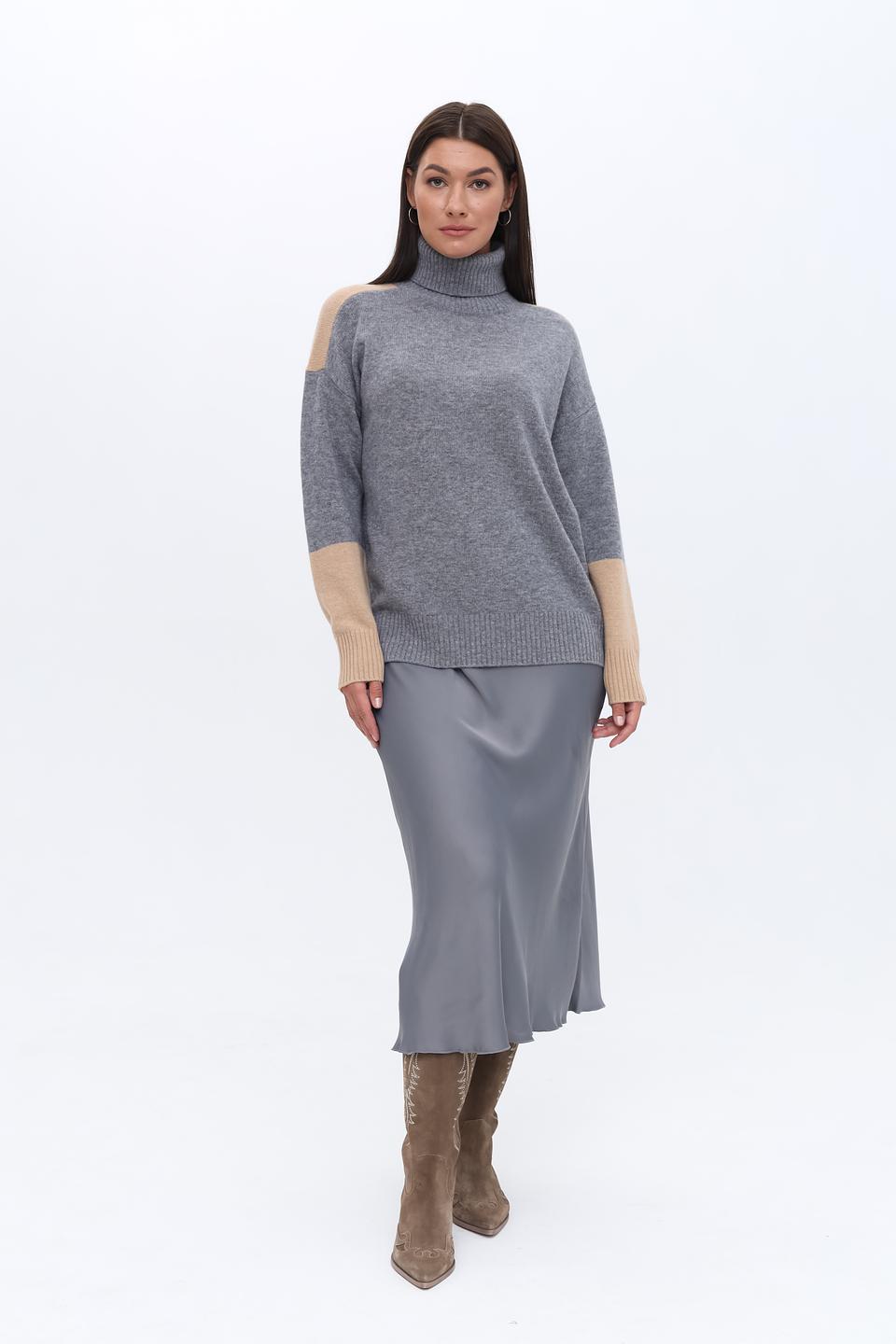 Пуловер Repeat с контрастными рукавами