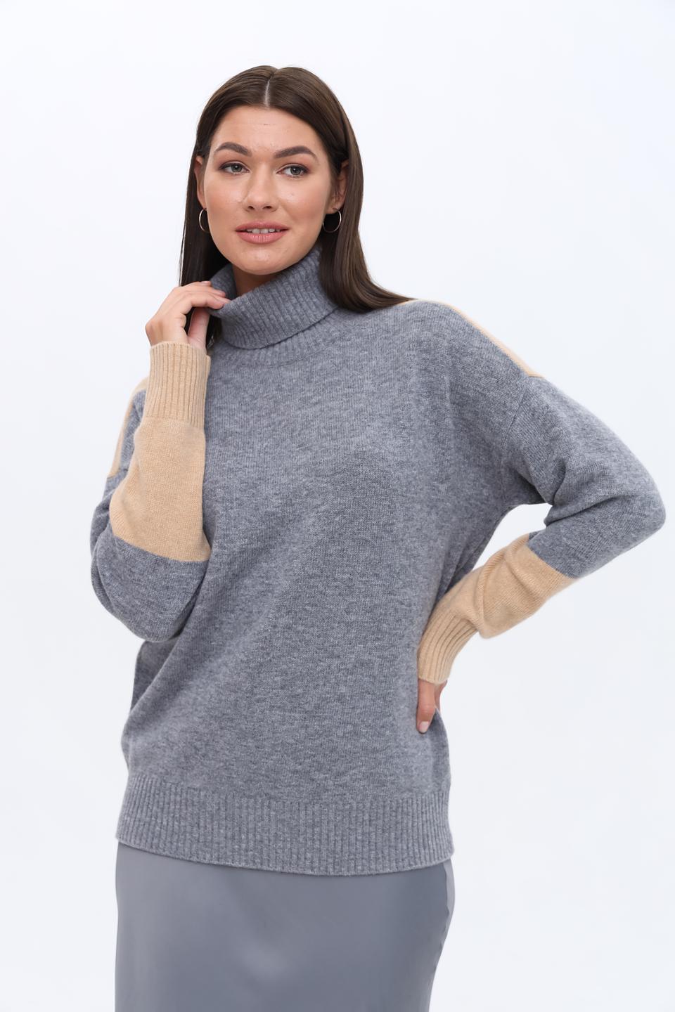 Пуловер Repeat с контрастными рукавами