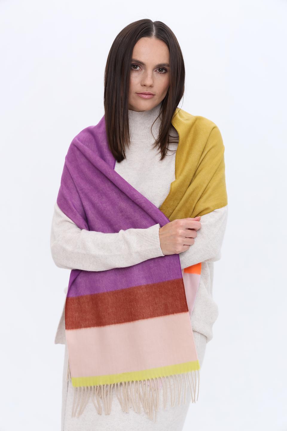 Шарф Fraas разноцветный в полоску