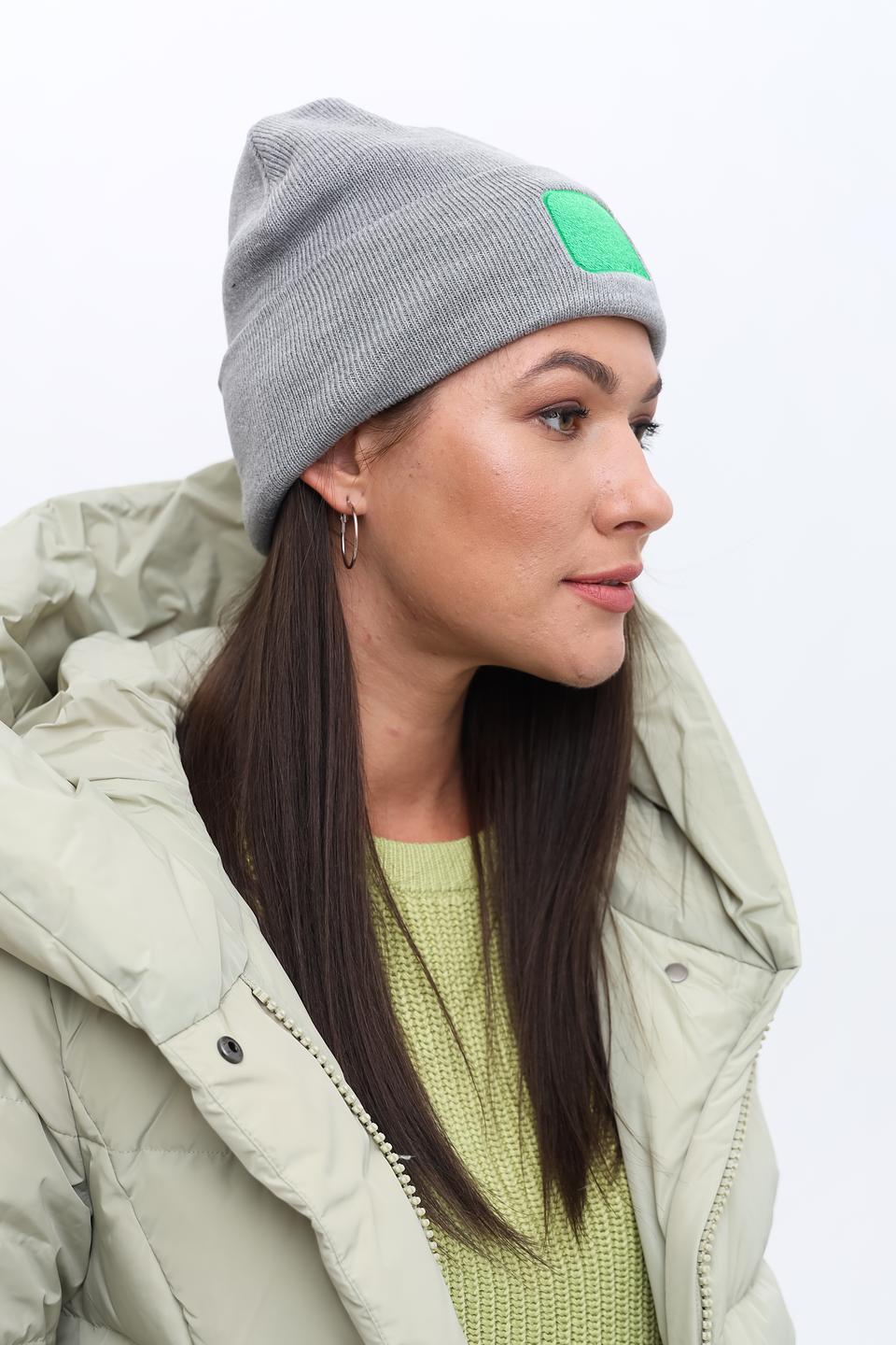 Шапка Fraas с логотипом серая