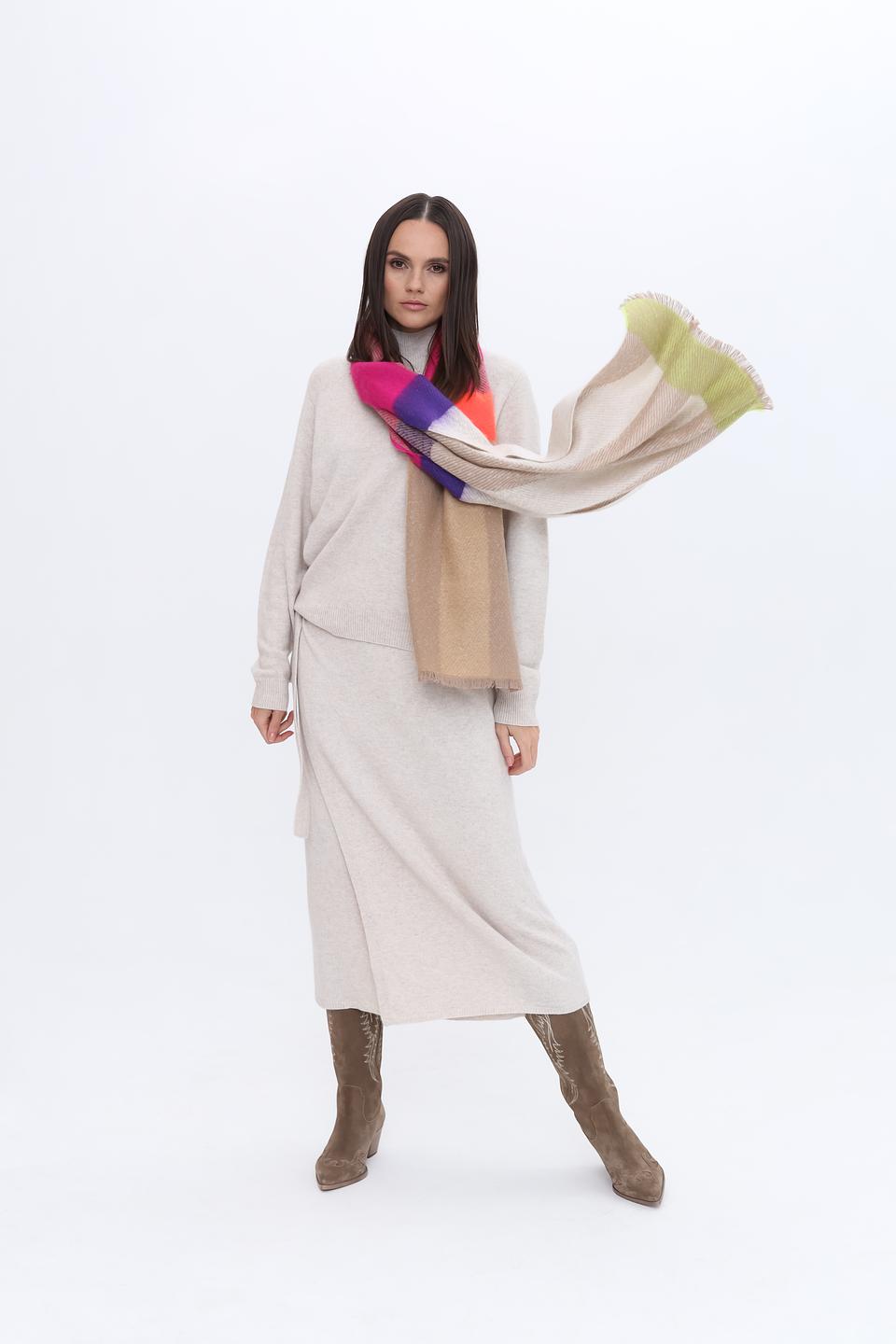 Шарф Fraas клетка разноцветный