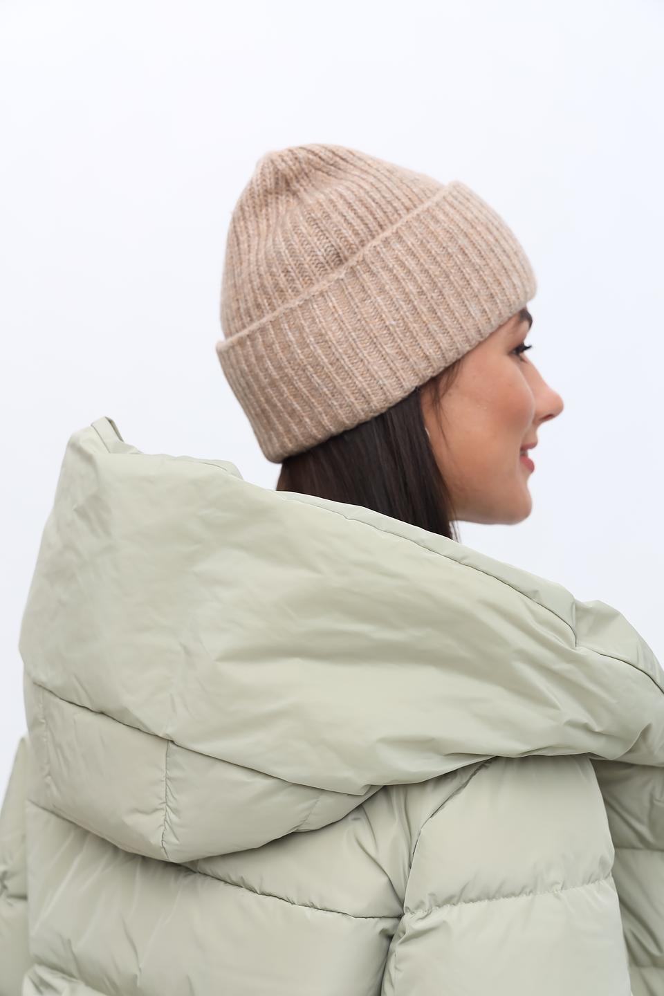 Шапка Fraas вязаная бежевая