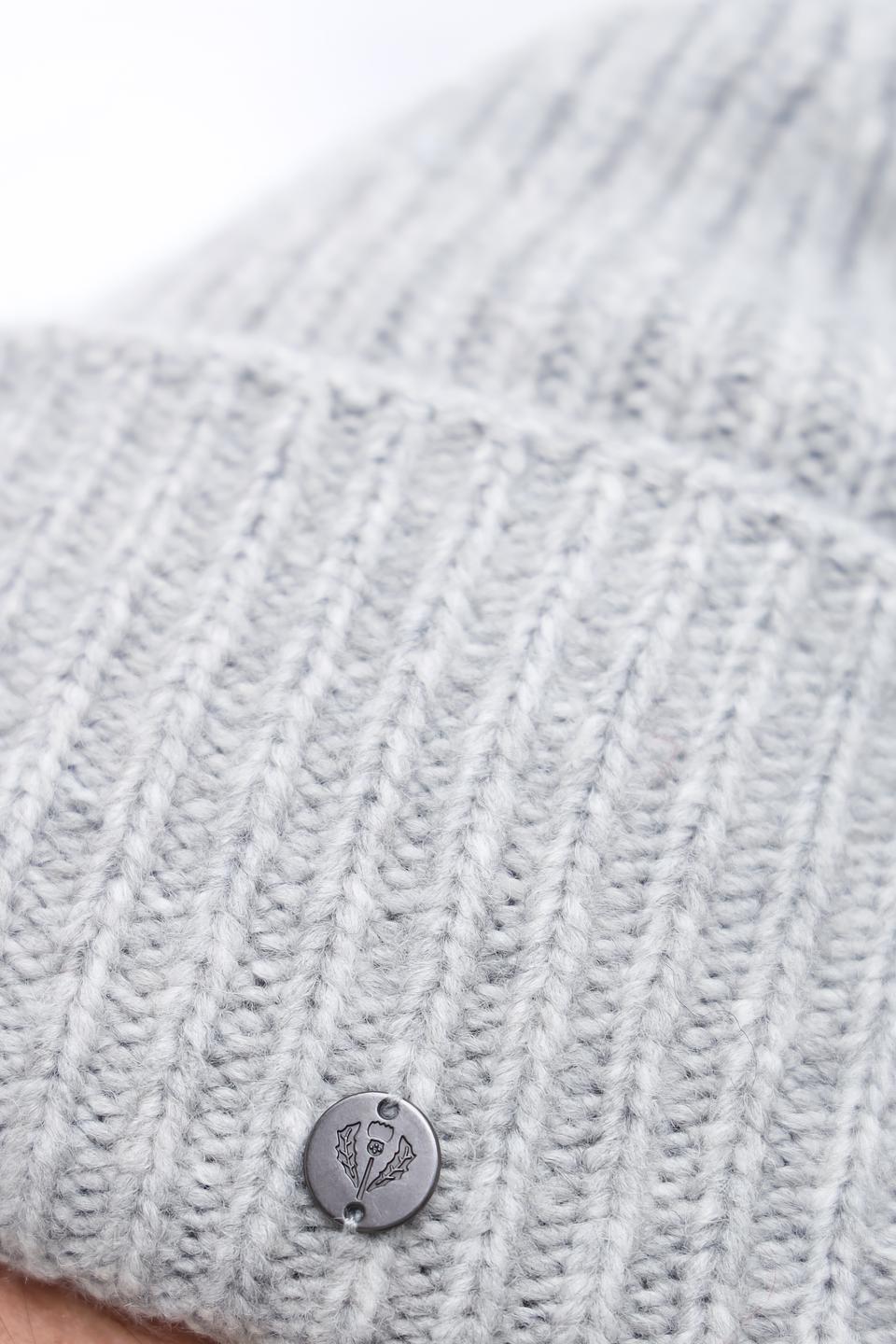 Шапка Fraas вязаная серая