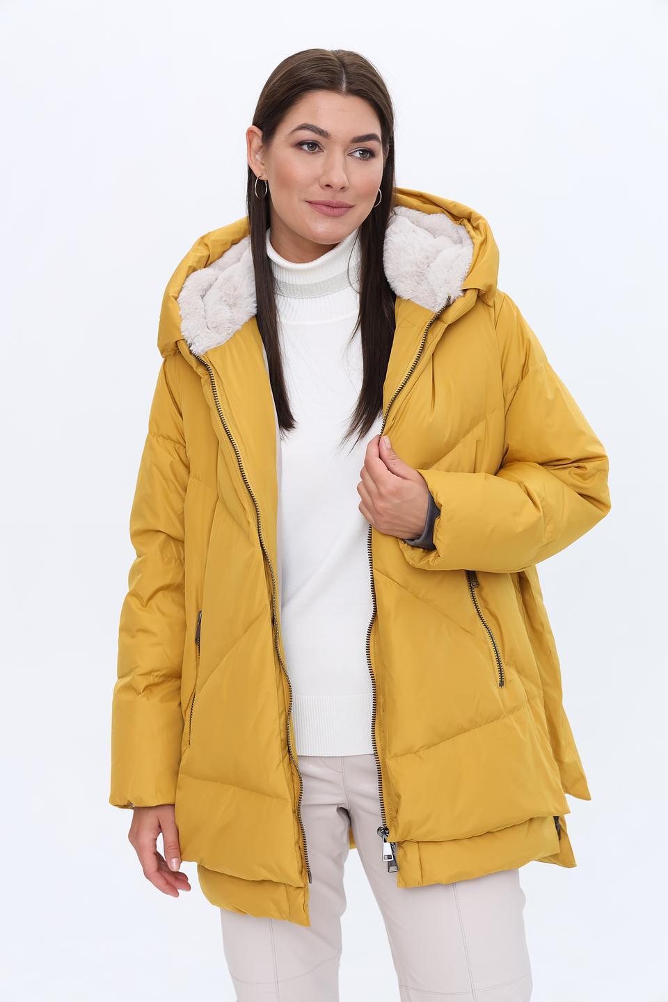 Куртка White Label стеганая горчичная