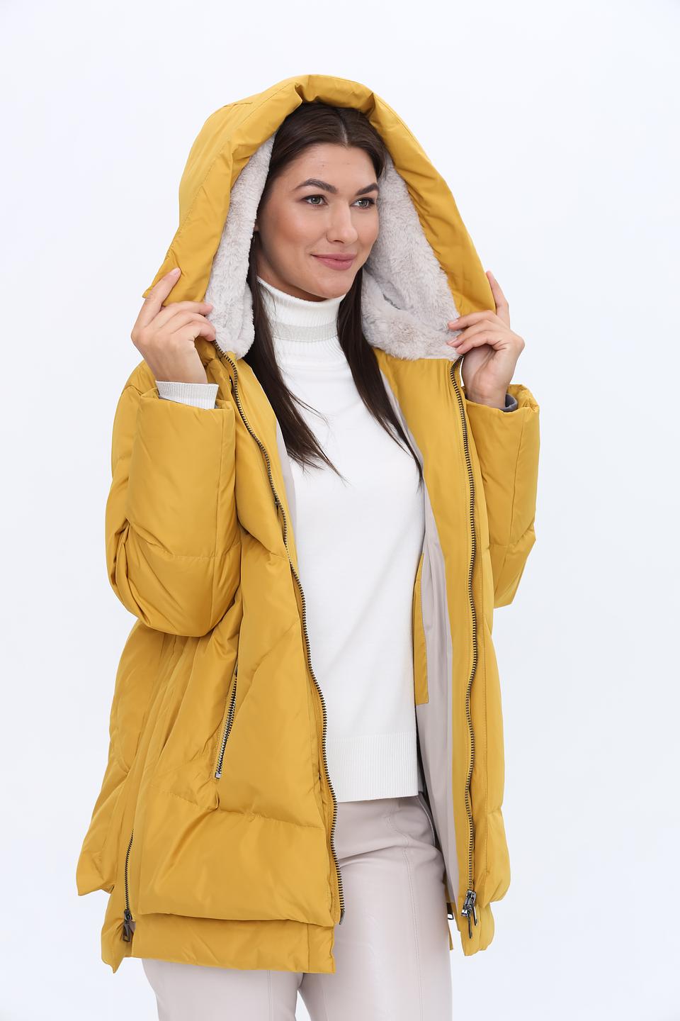 Куртка White Label стеганая горчичная