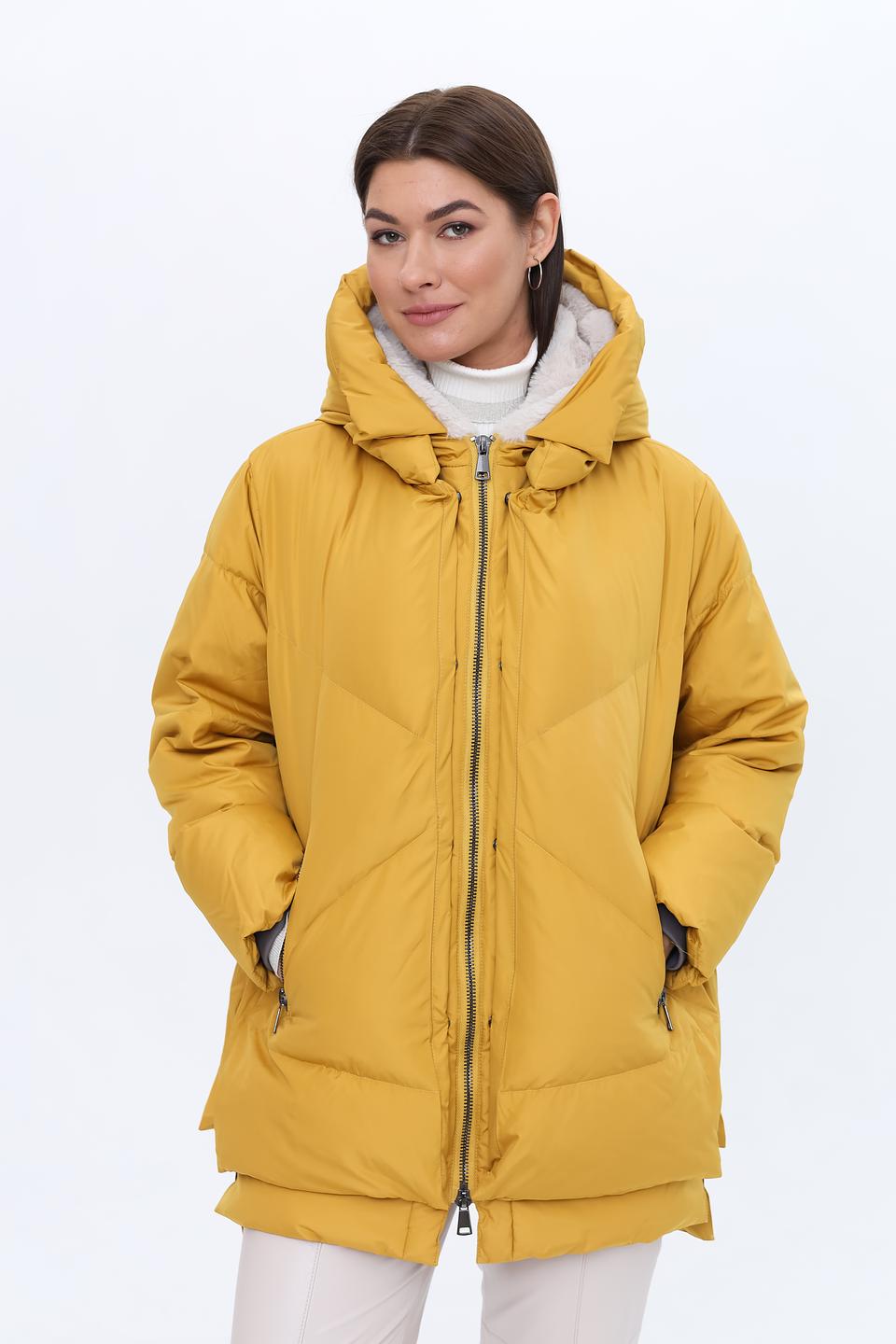 Куртка White Label стеганая горчичная