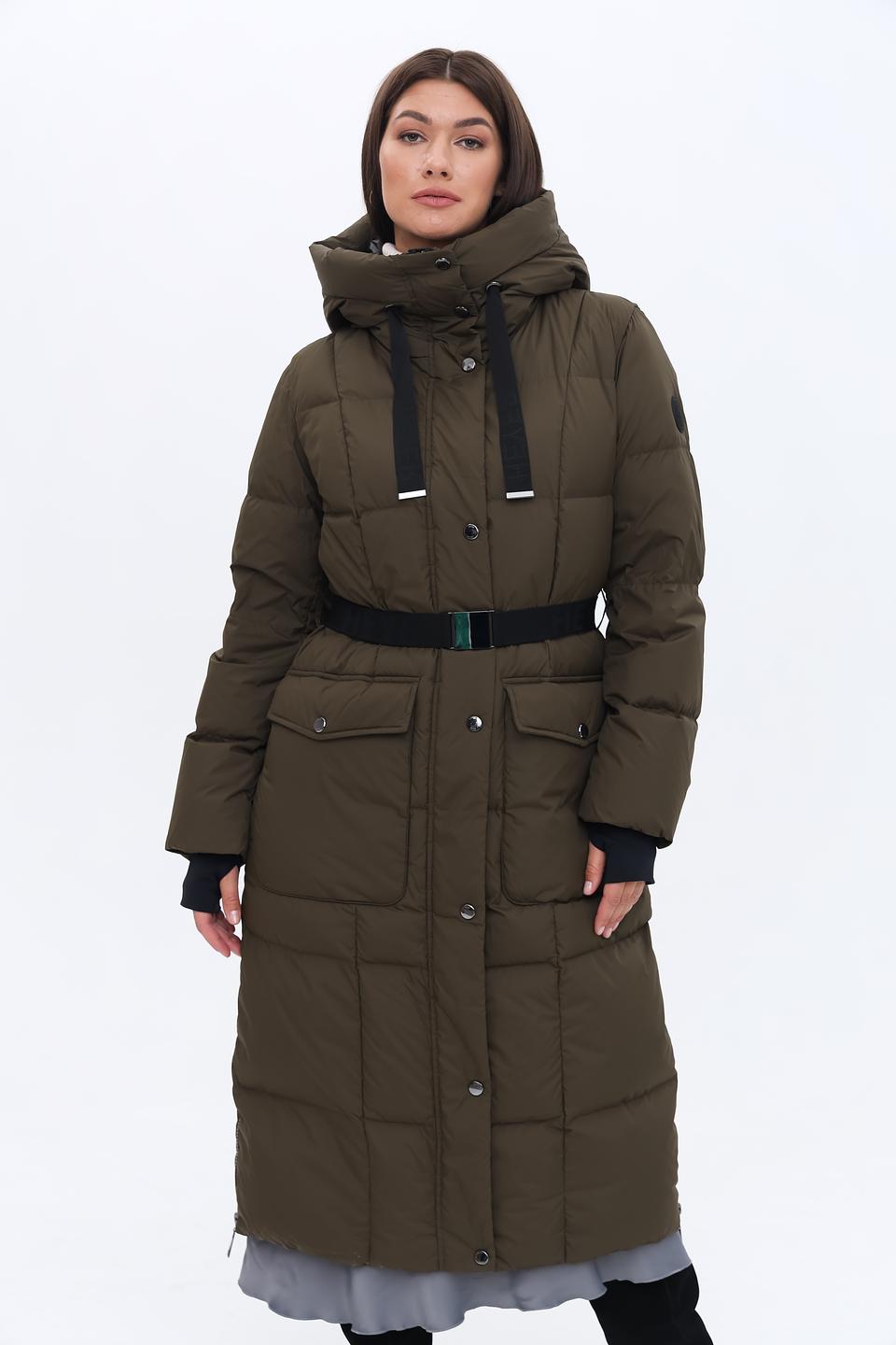 Пальто Heyer стеганое оливковое