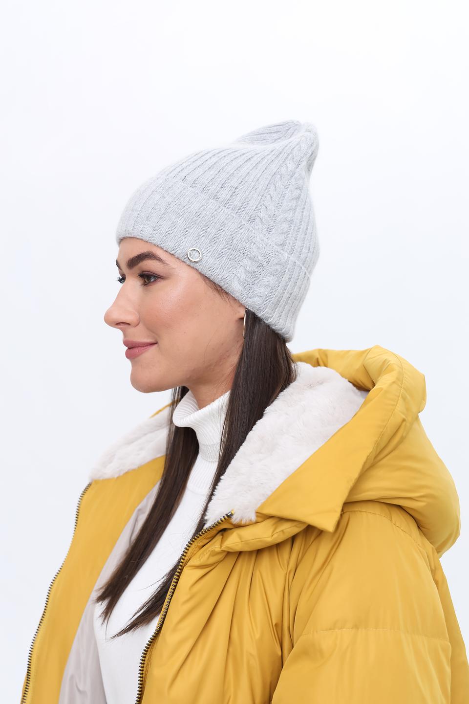 Шапка Marhatter вязаная серая